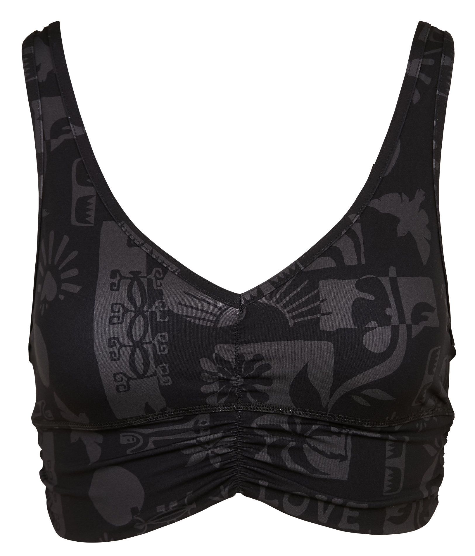 Printed sports bra BANANA MOON Black