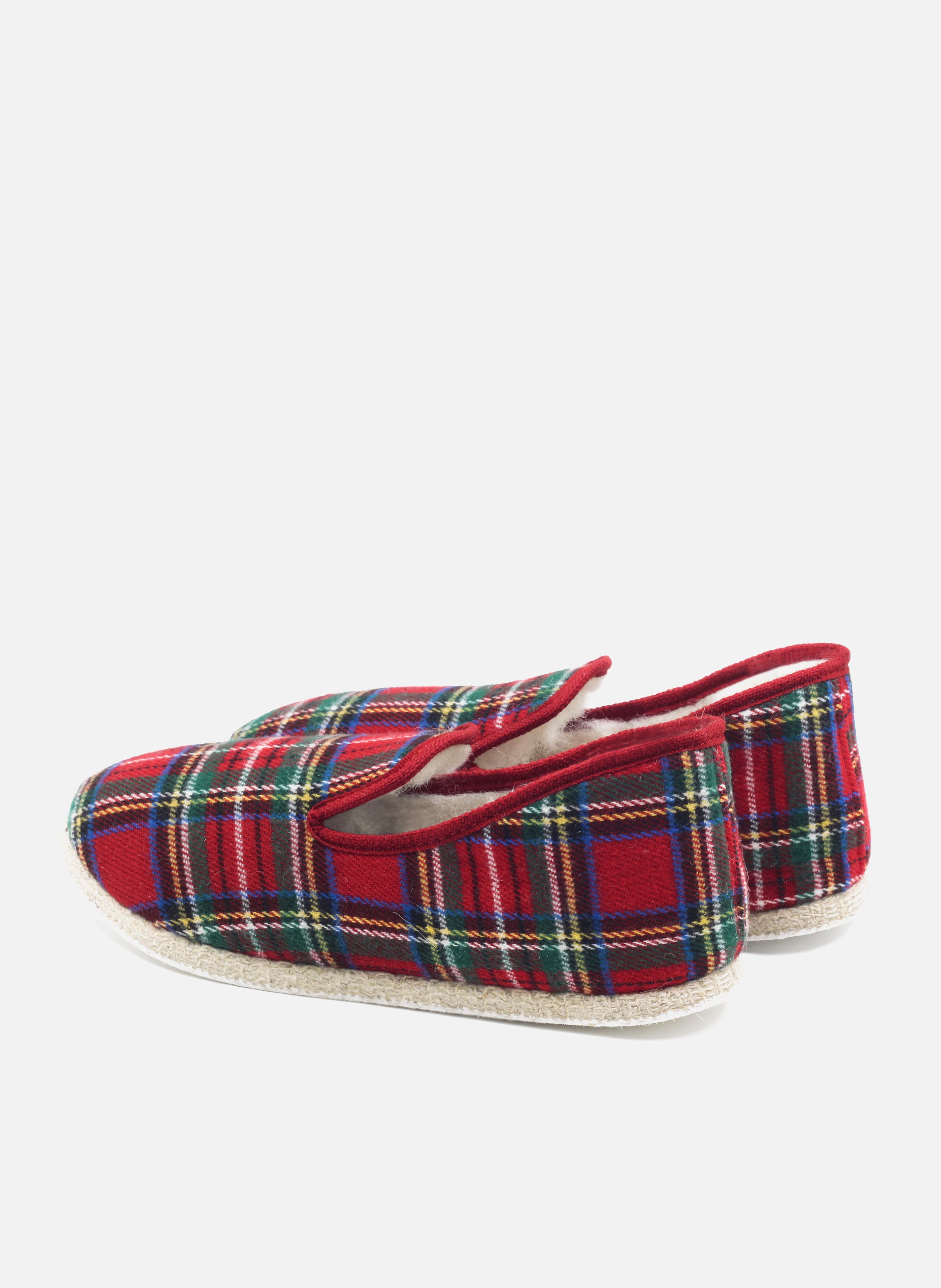 Fabric Charentaise slippers JULES & JENN Red