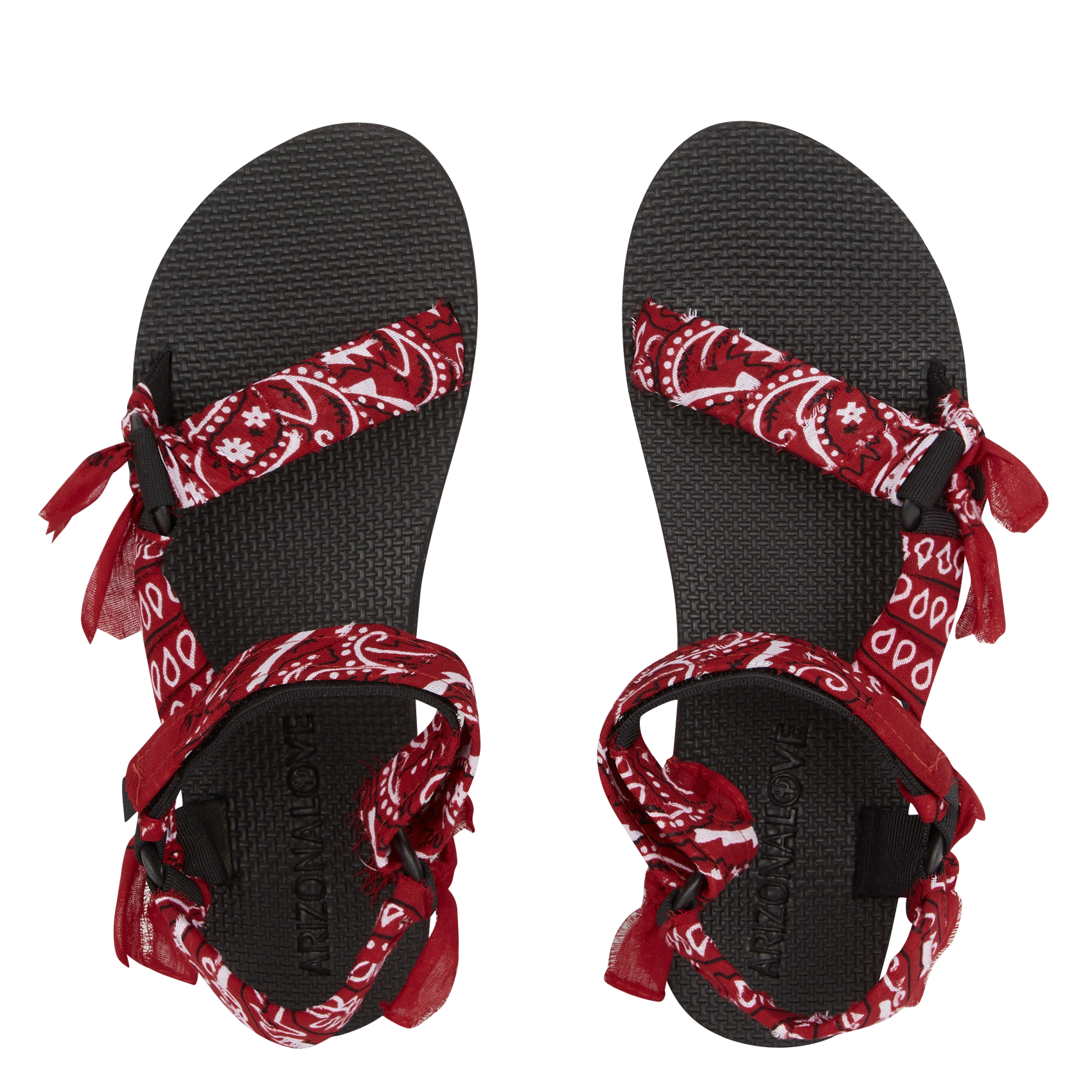 Sandales plates à scratch ARIZONA LOVE Rouge