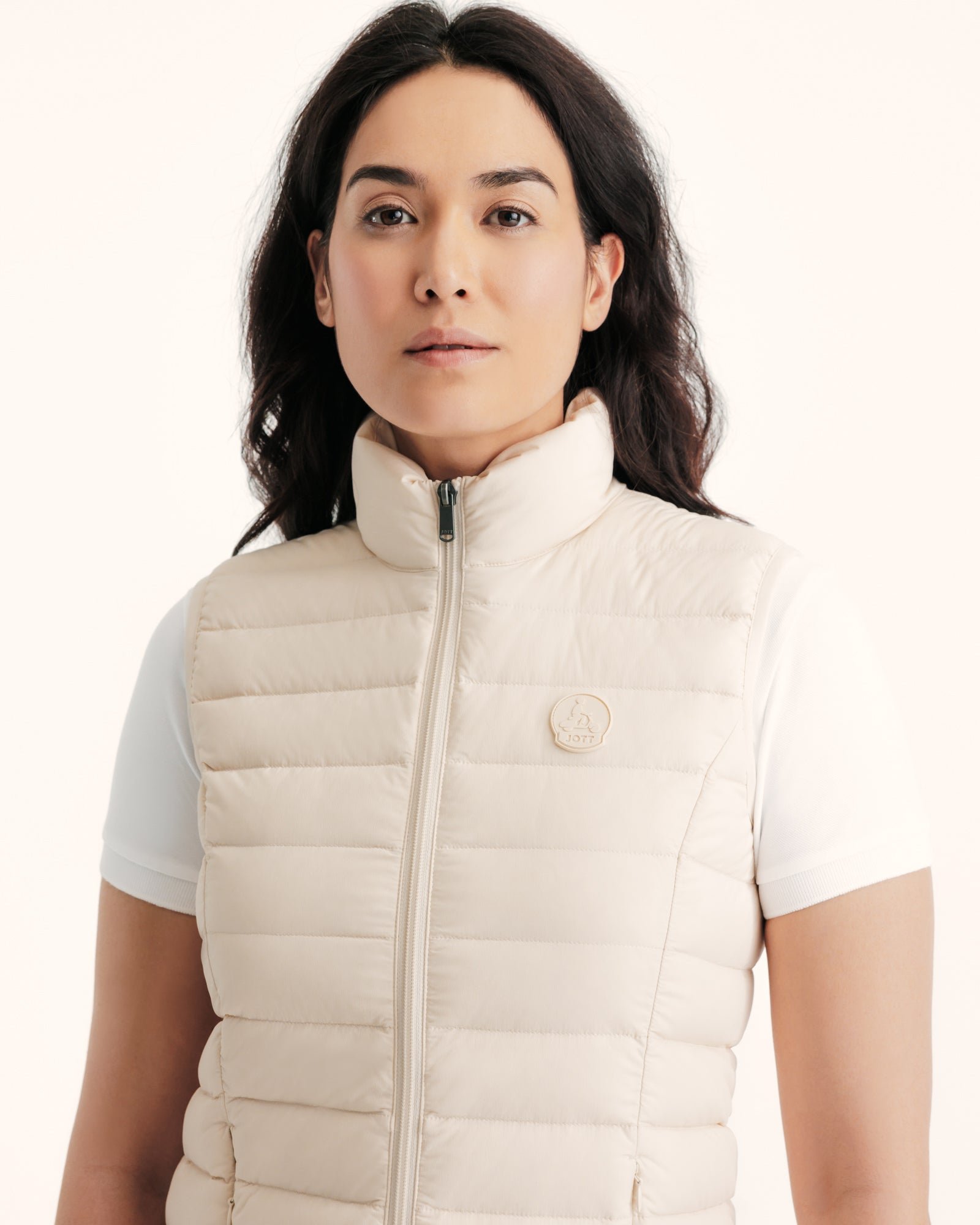 Stretch sleeveless down jacket Grenada JOTT White