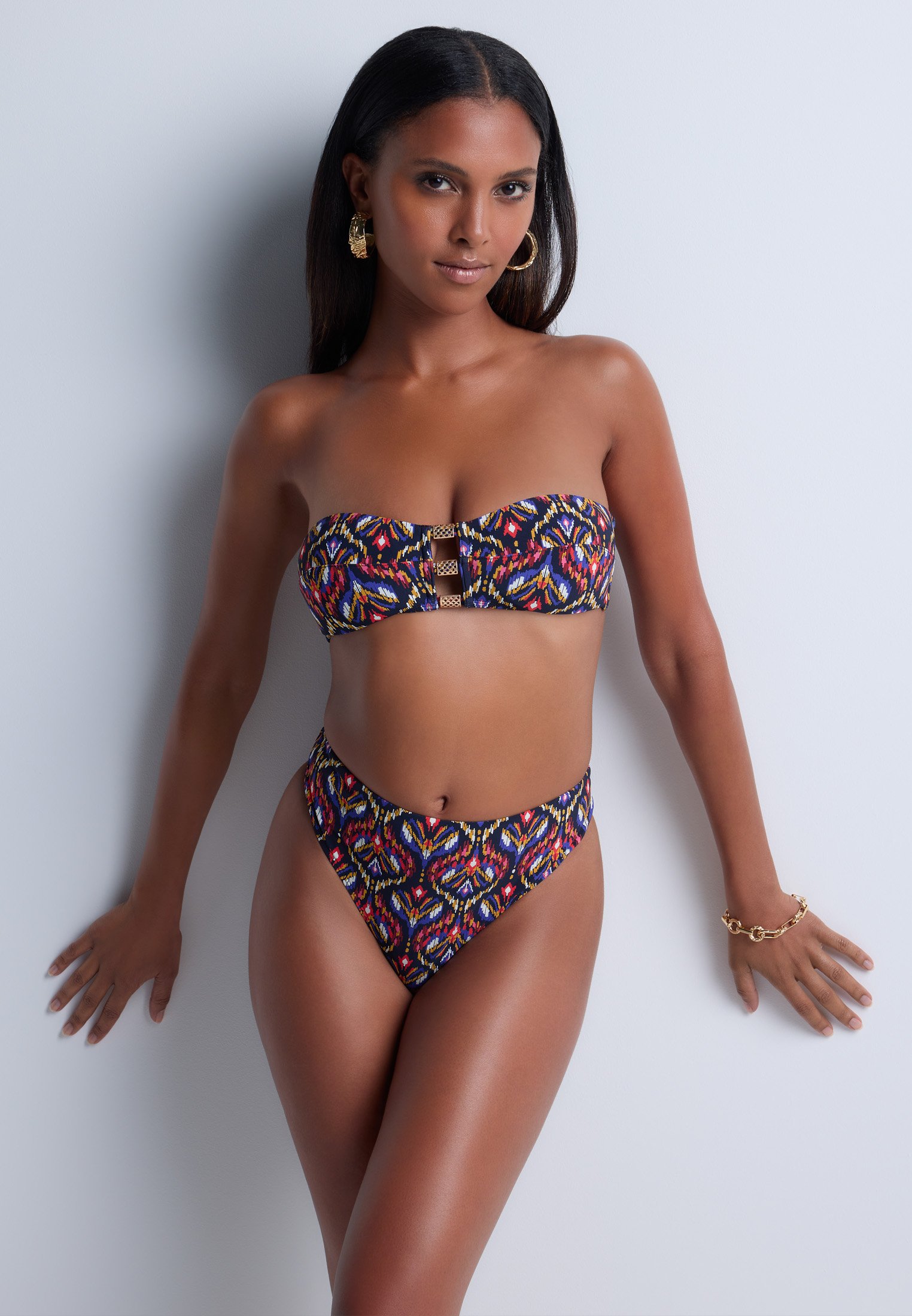 High-waisted bikini bottom BrownAUBADE