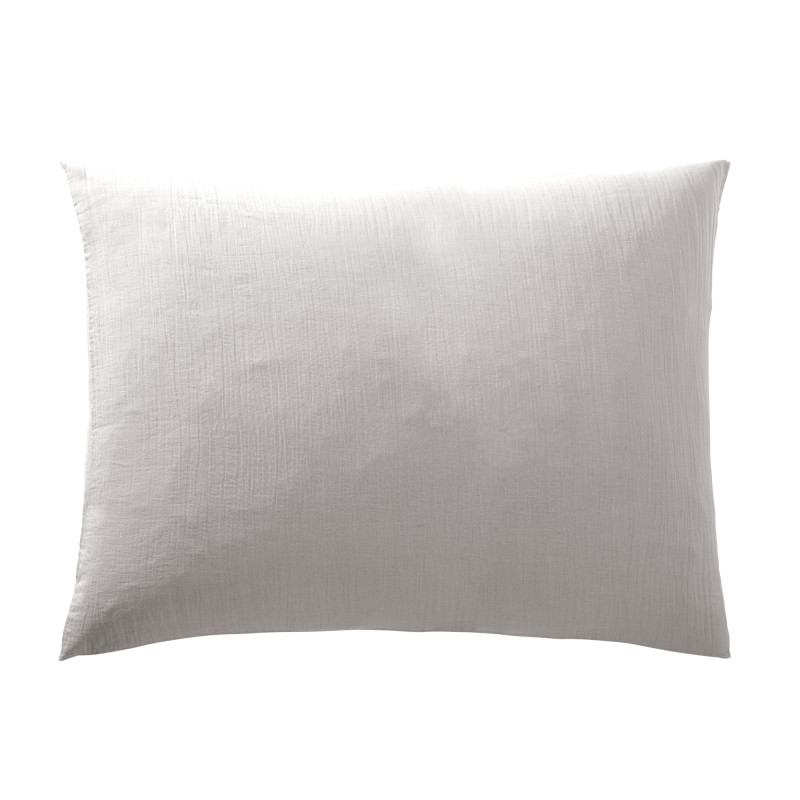 Cotton percale pillow case COTON PUR Grey