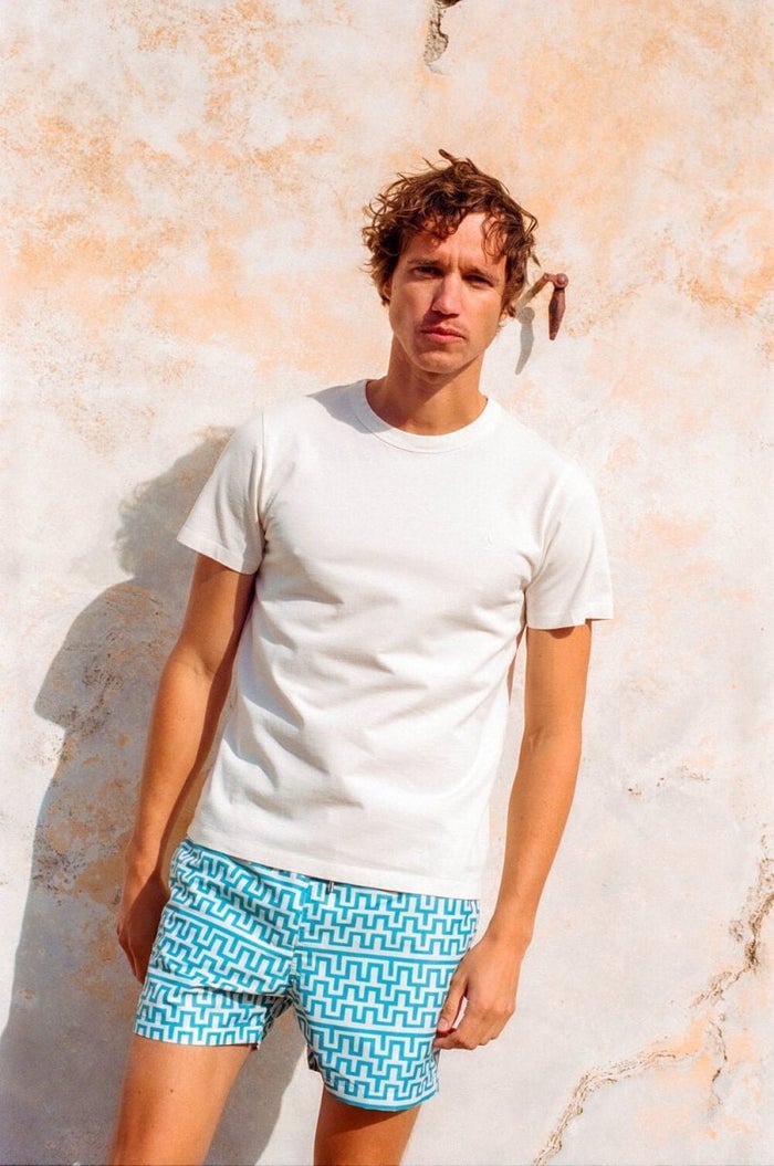 Printed swim shorts with elasticated waistband APNEE Green