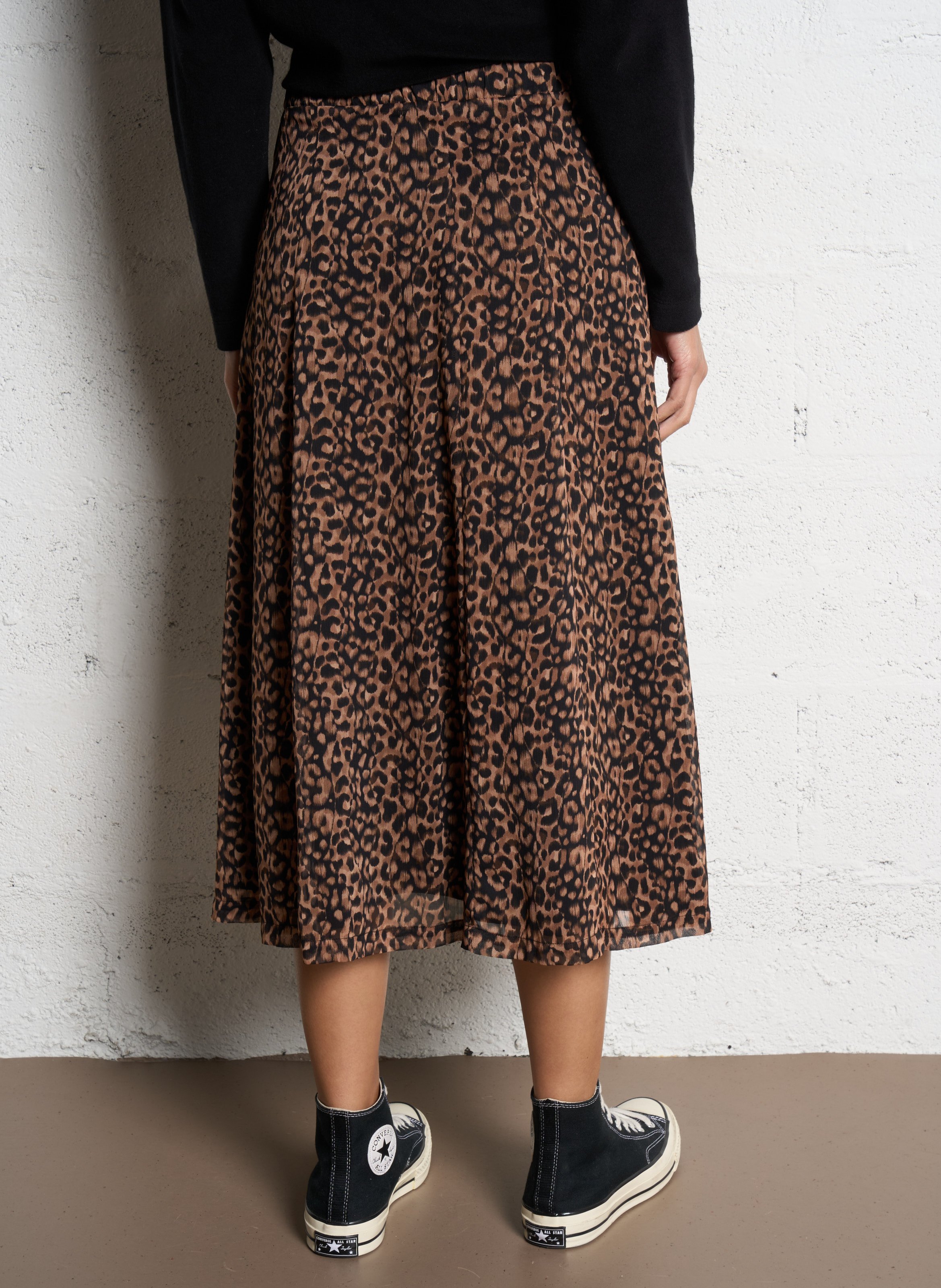 Gestreepte rok ONE STEP Zwart