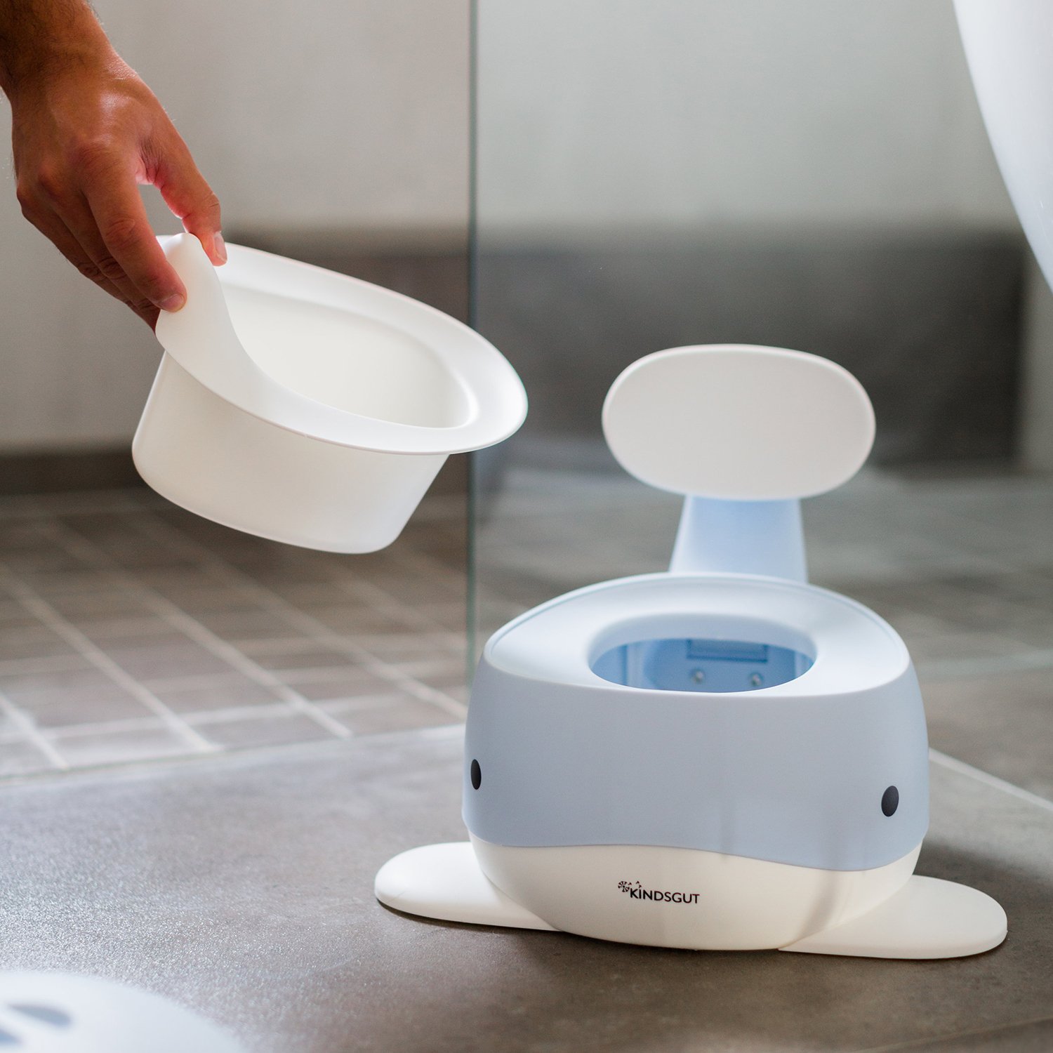 Whale baby pot KINDSGUT Blue