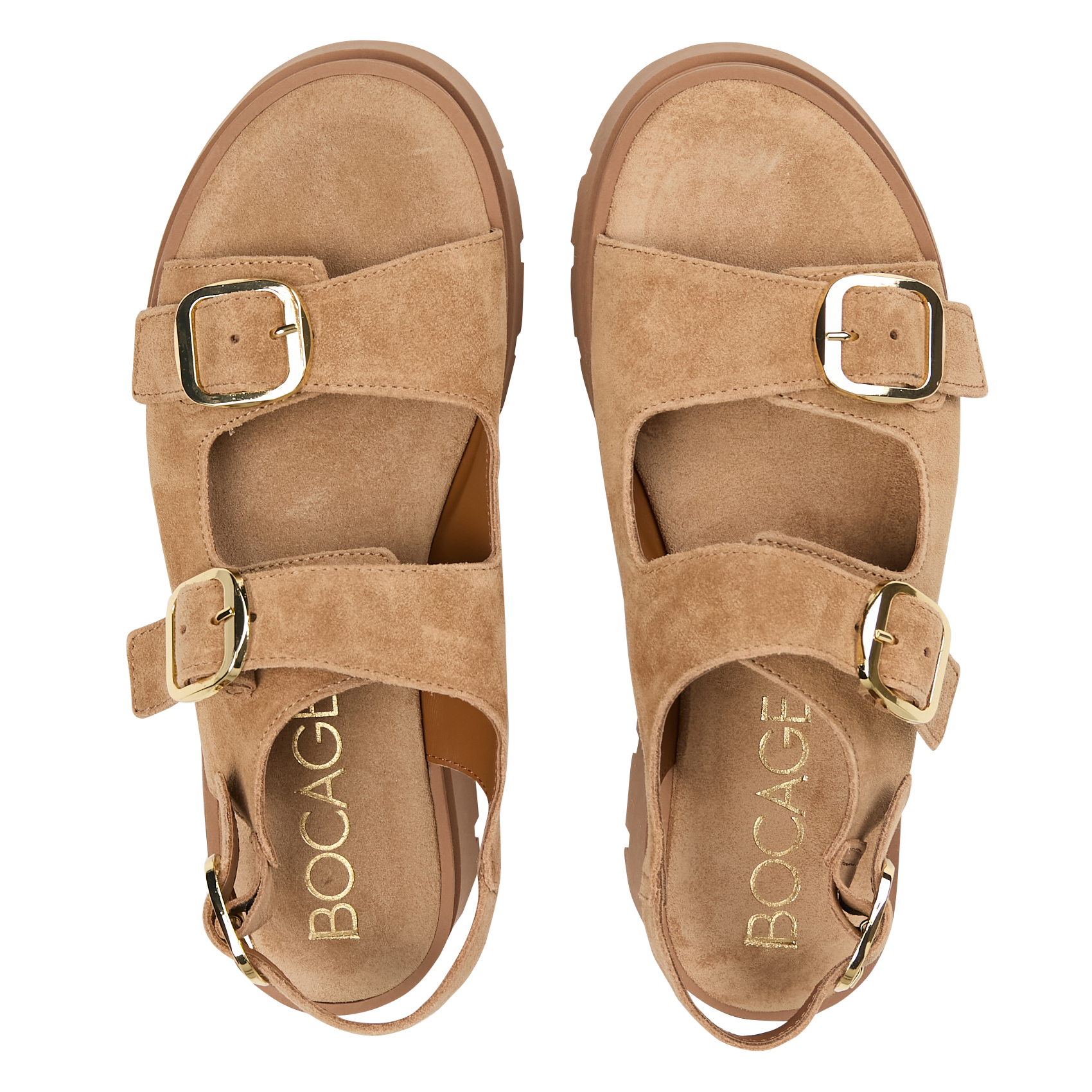 Espadrilles aus Wildleder mit Keilabsatz BOCAGE Beige