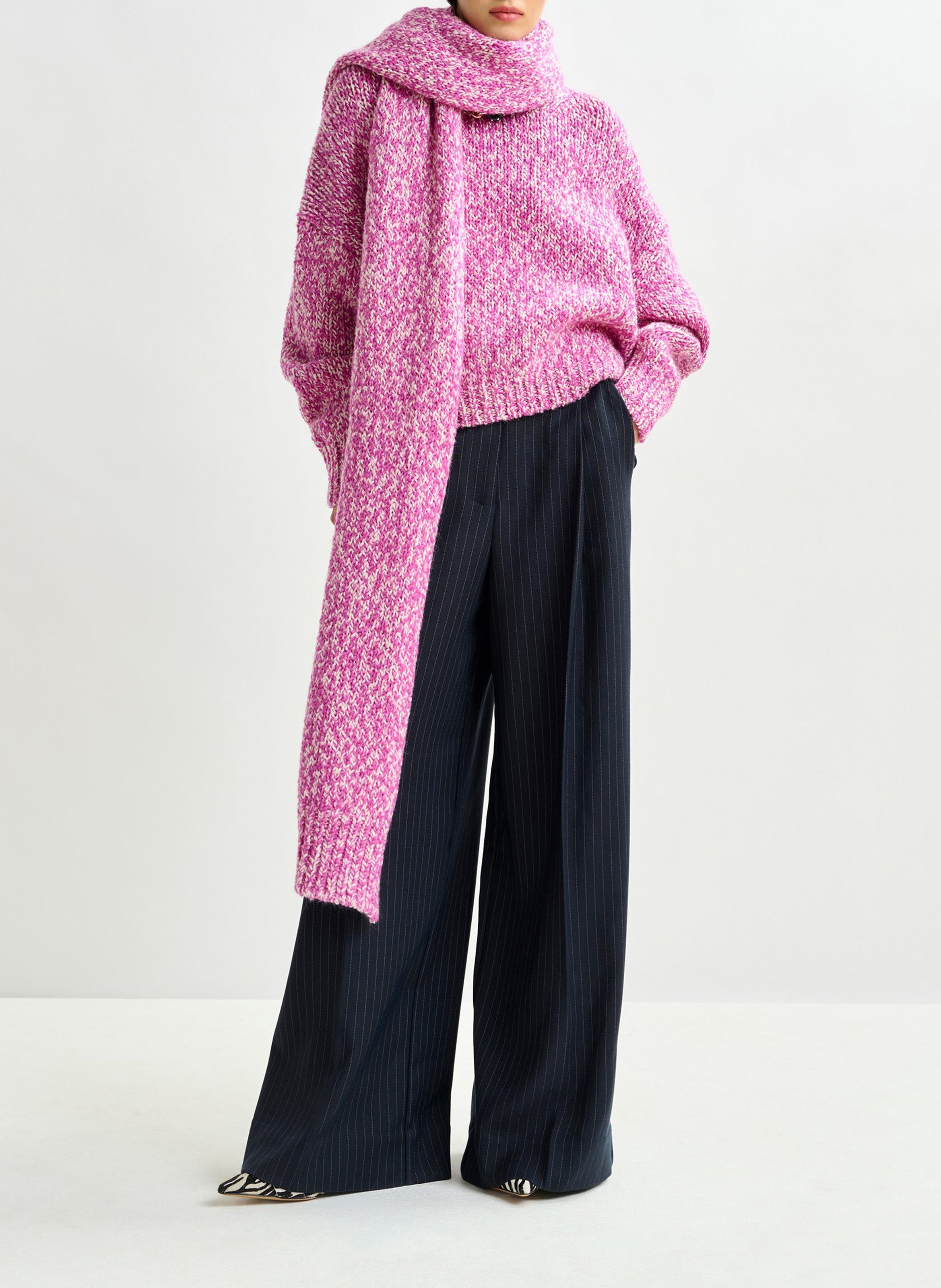 Weit geschnittene Streifenhose ESSENTIEL ANTWERP Blau