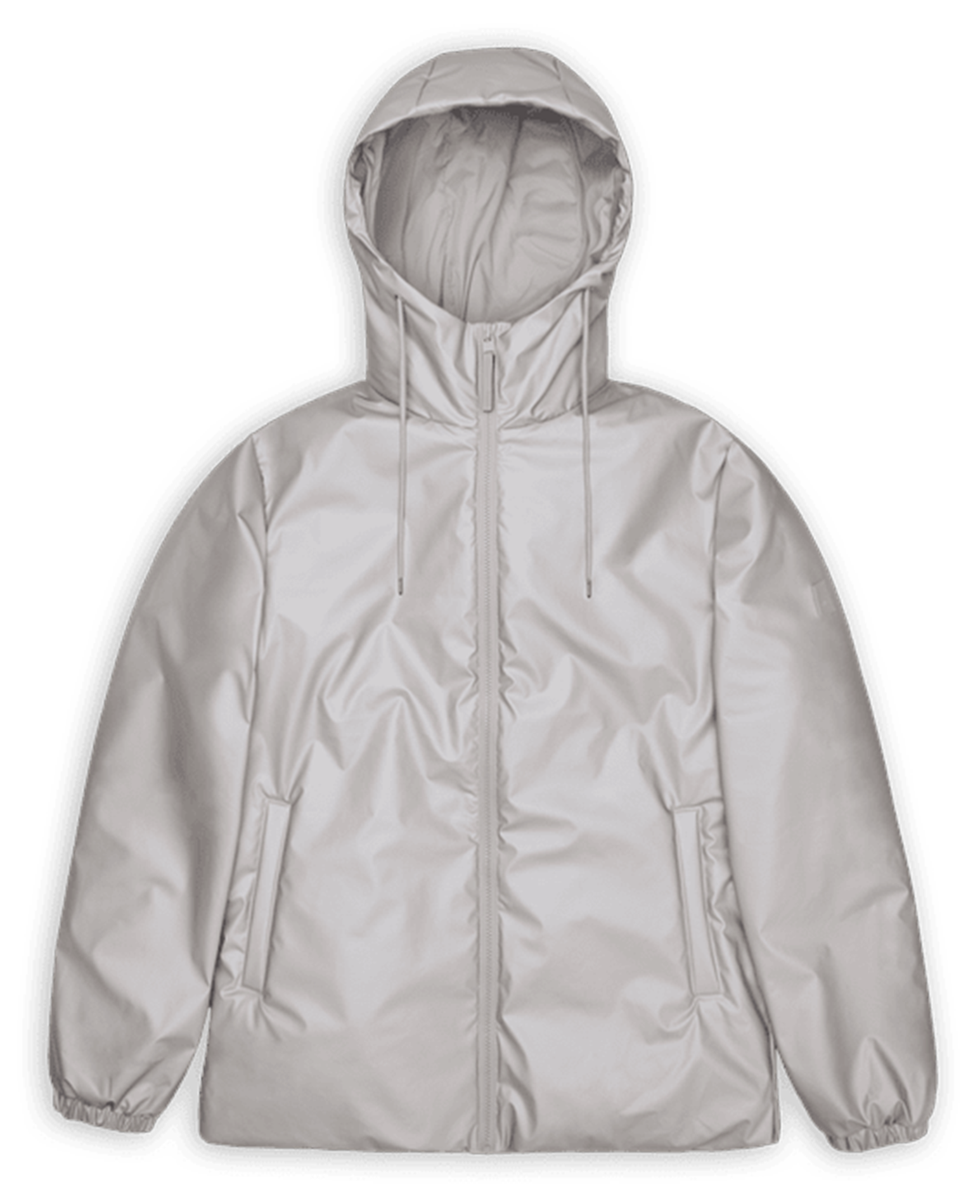 Imperméable droit col montant à capuche RAINS Gris