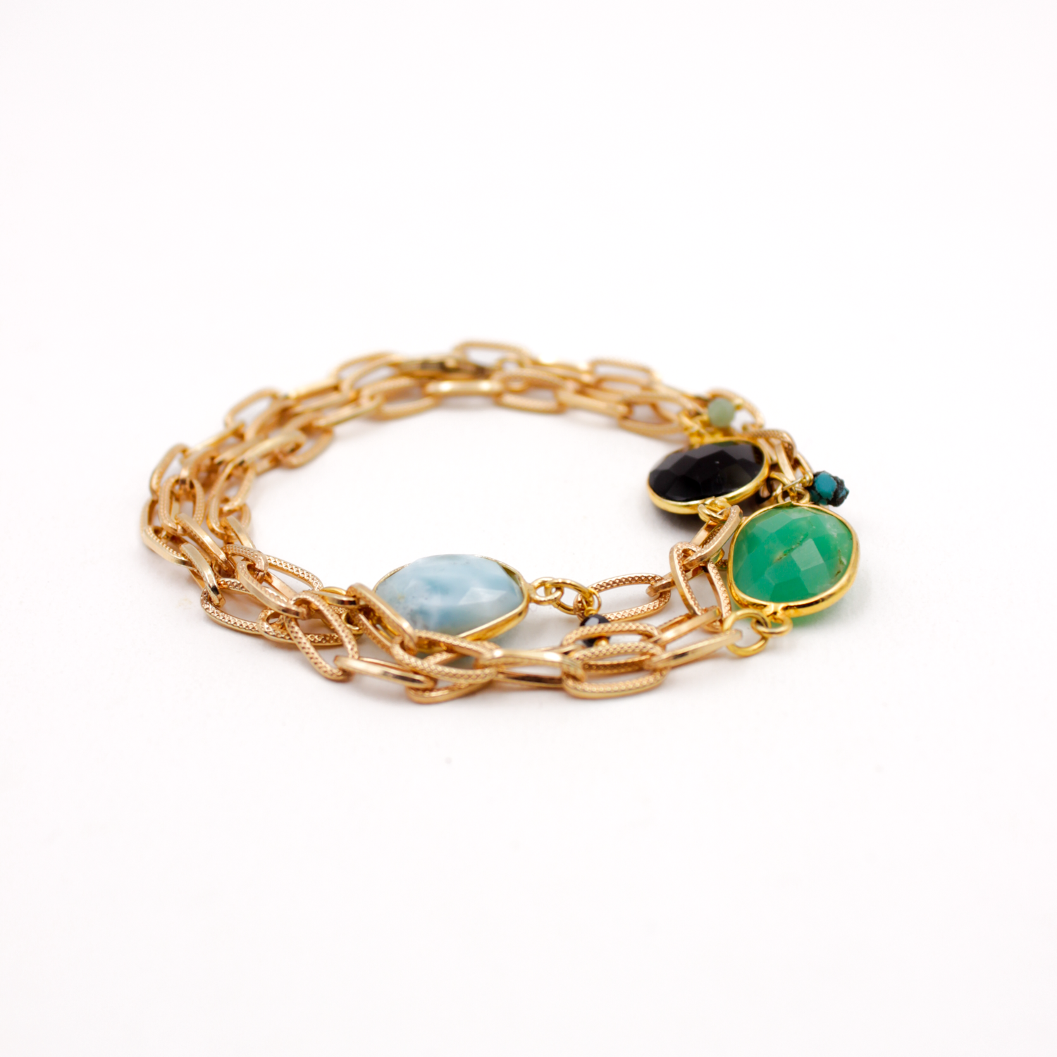 Bracelet & necklace multipierres - alba L'ATELIER DES DAMES Golden