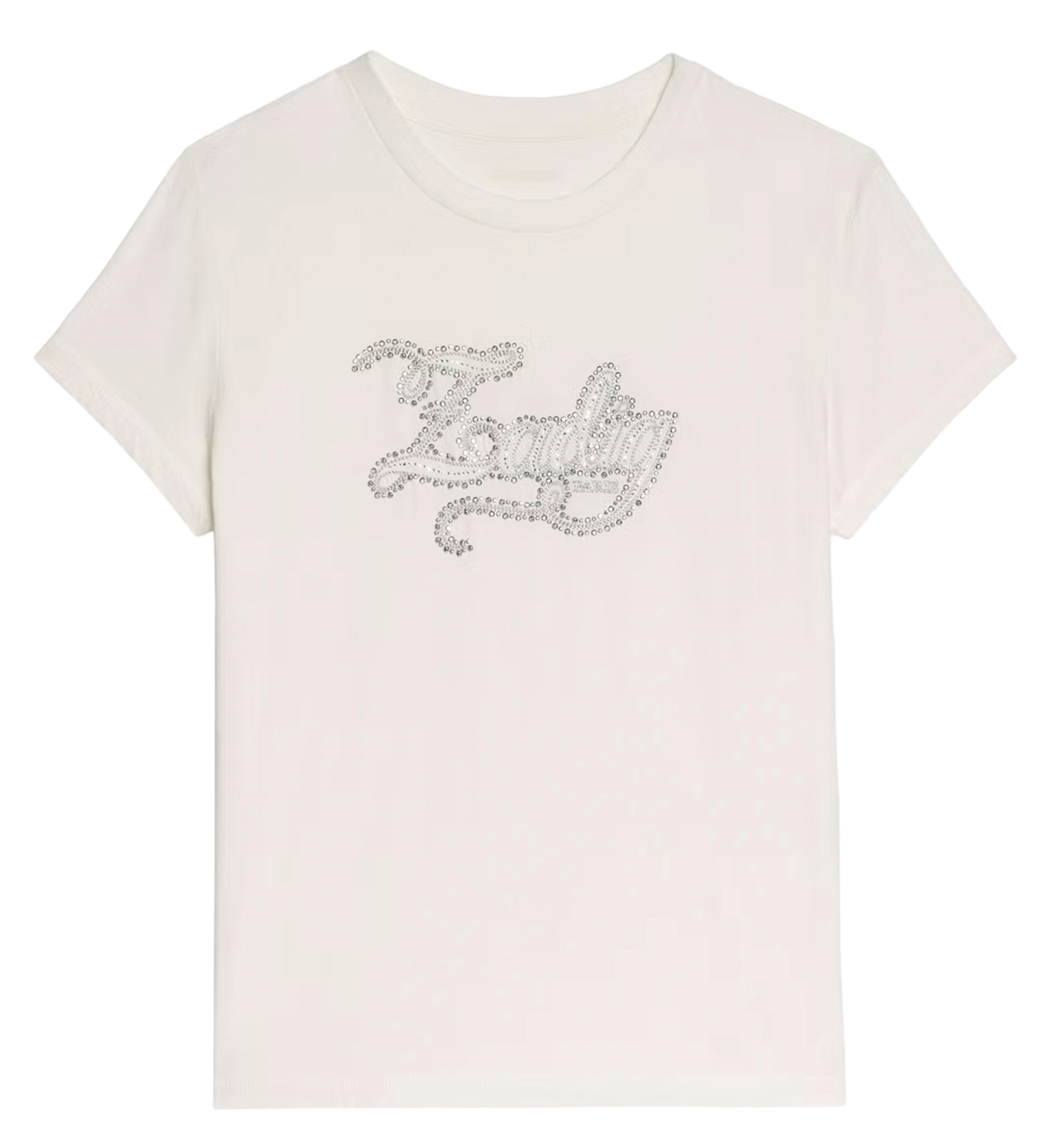 Tee-shirt droit en coton brodé ZADIG&VOLTAIRE Blanc