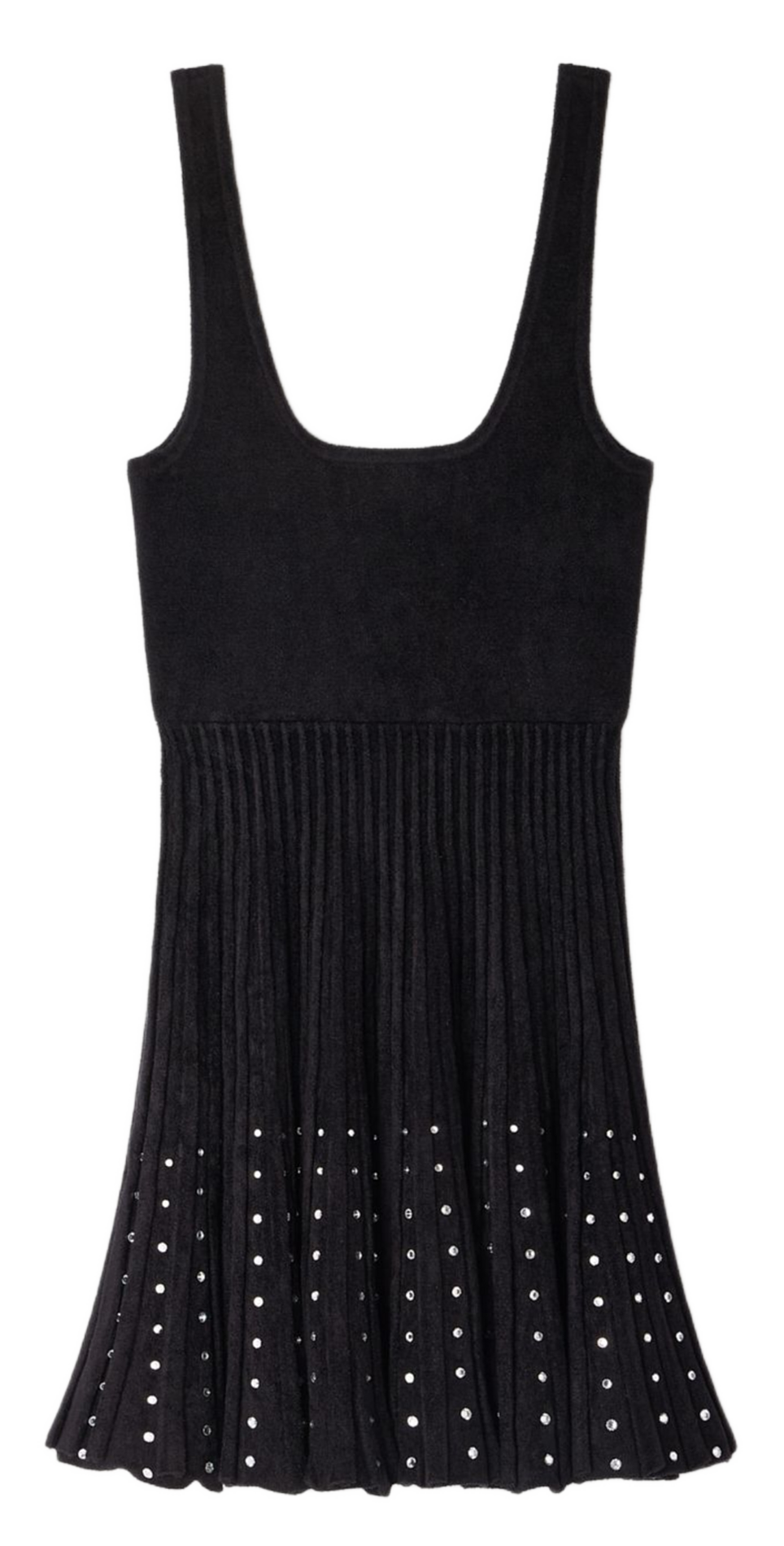 Robe courte à bretelles velours SANDRO Noir