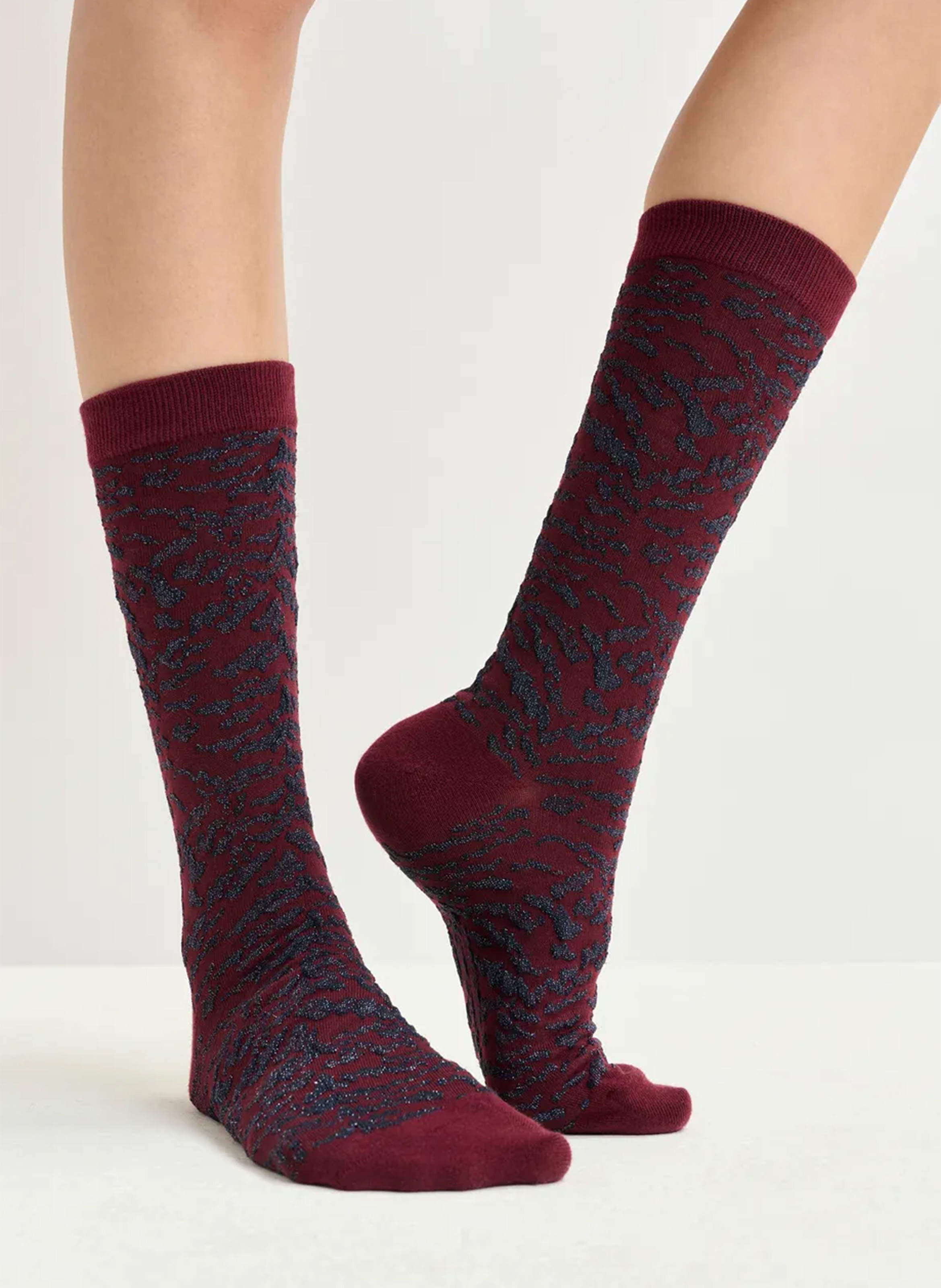 Chaussettes en maille jacquard ESSENTIEL ANTWERP Rouge