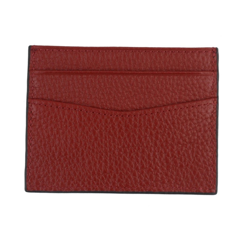 Card holder - cowhide leather POURCHET Red