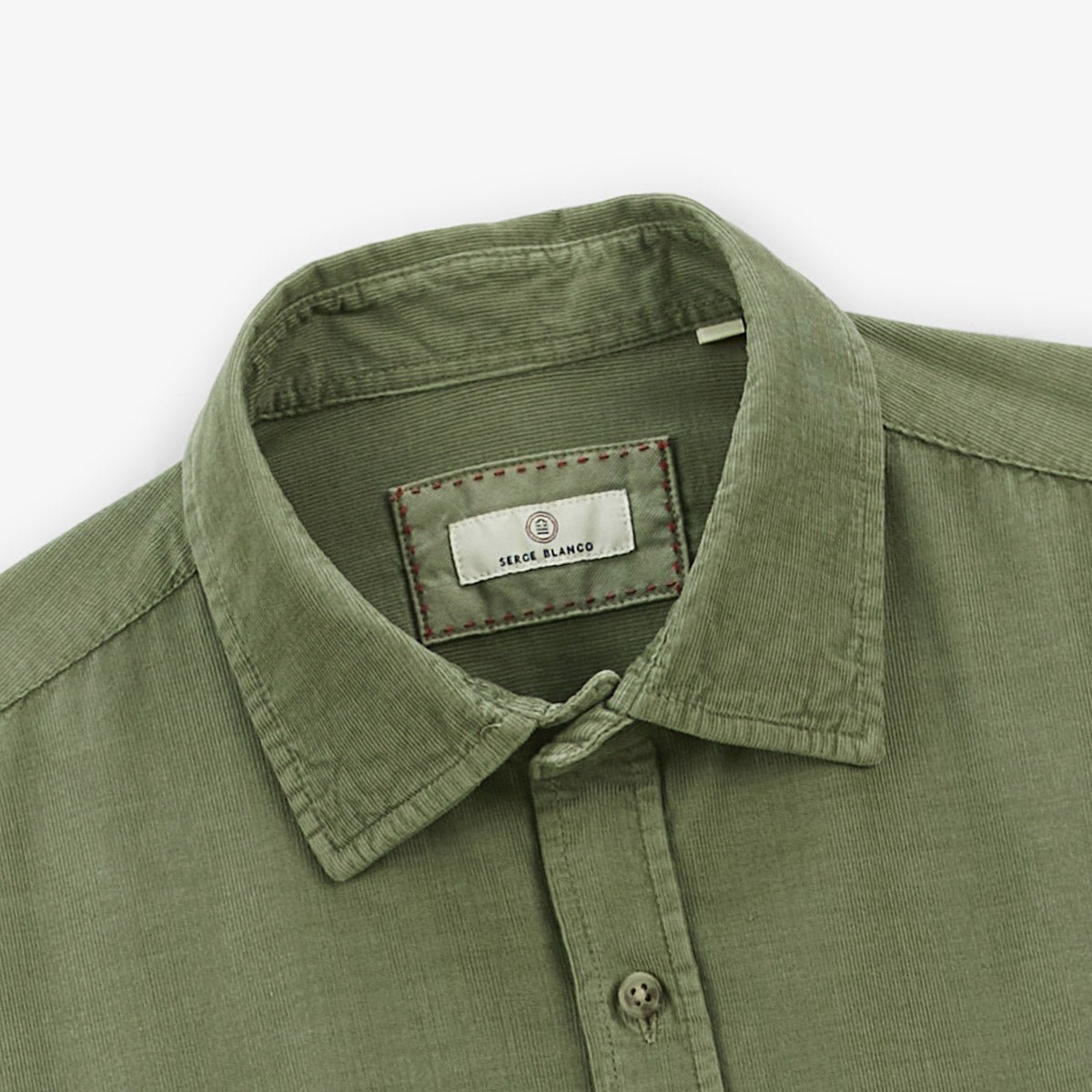 Solid velvet long-sleeve shirt Green