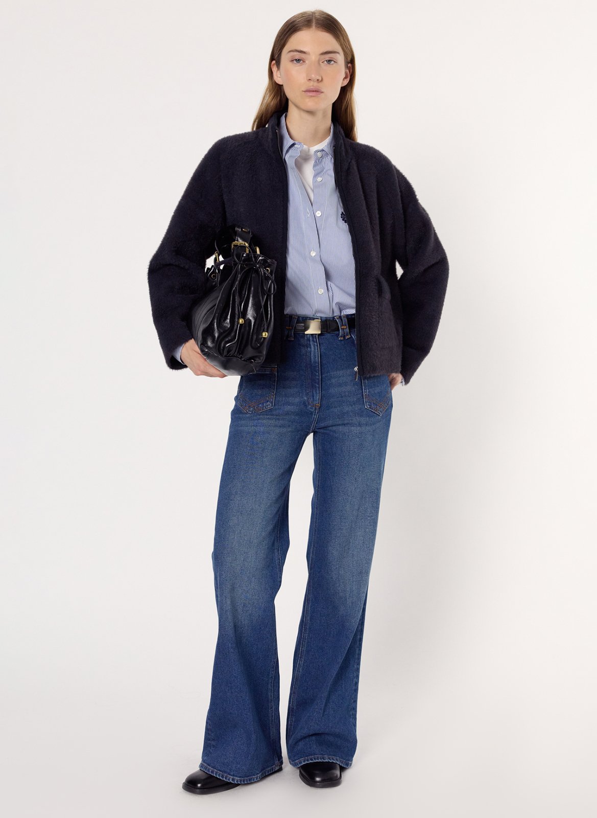 High-neck jacket GERARD DAREL Grey