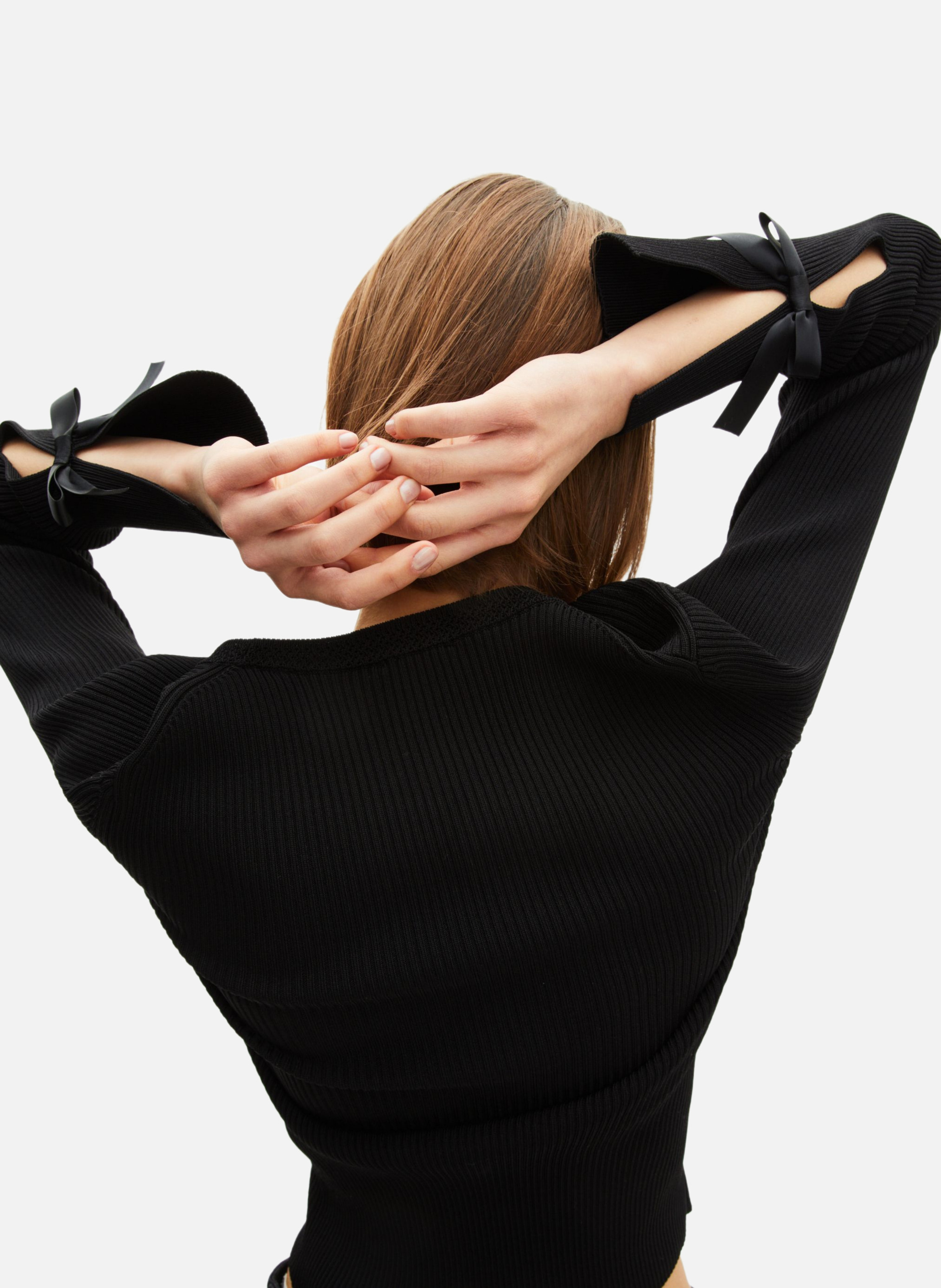 Sweater with ribbons THE KOOPLES Black