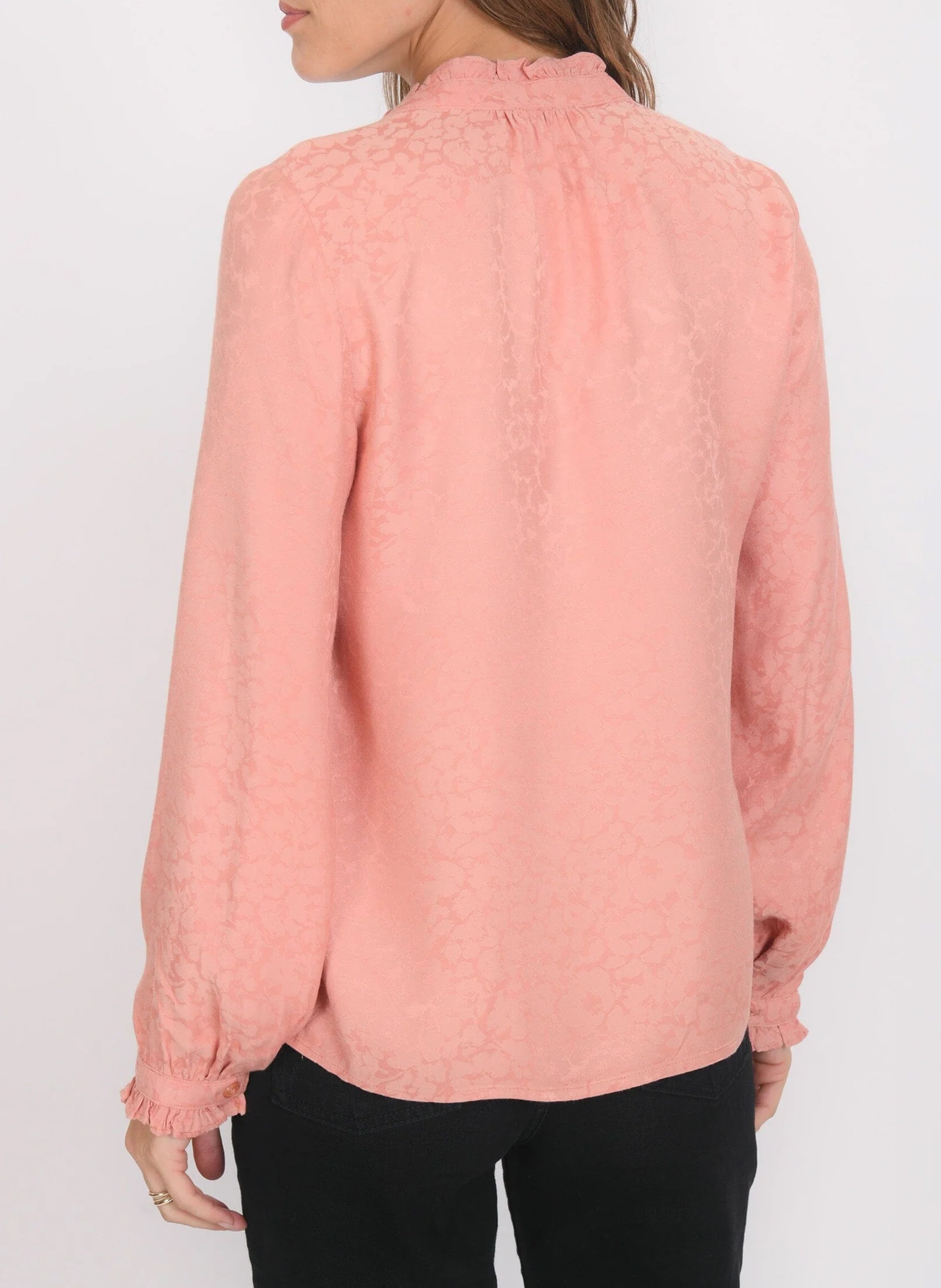 Classic-collar shirt with ribbon tie KOOKAI Pink