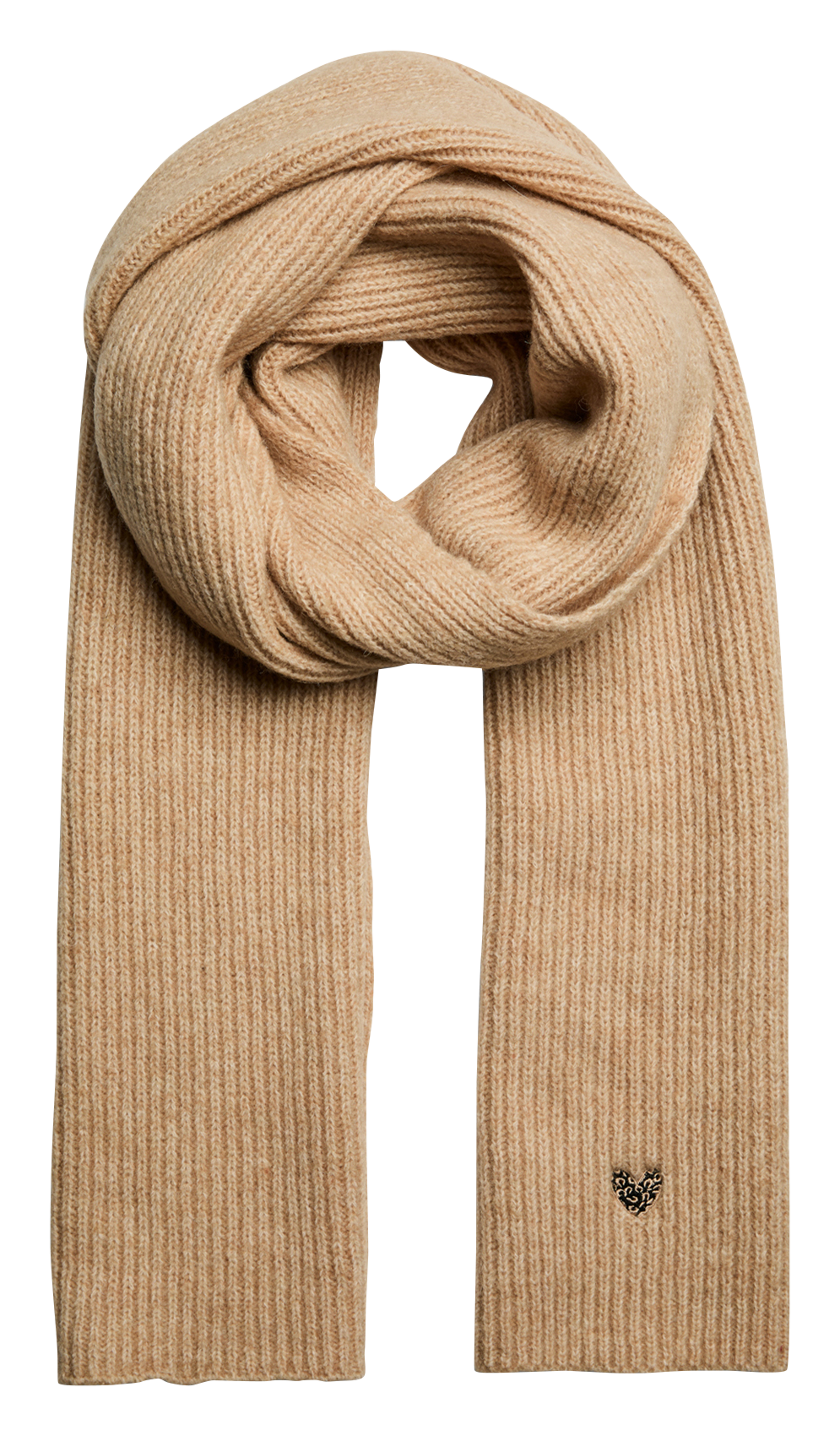 Ribbed knit scarf PIECES White