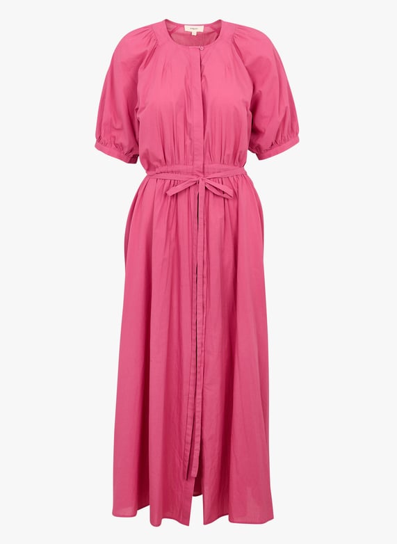 Loose fit short-Sleeve solid color dress Pink Suncoo - Women | Place des Tendances Loose fit short-Sleeve solid color dress Pink Suncoo - Women | Place des Tendances