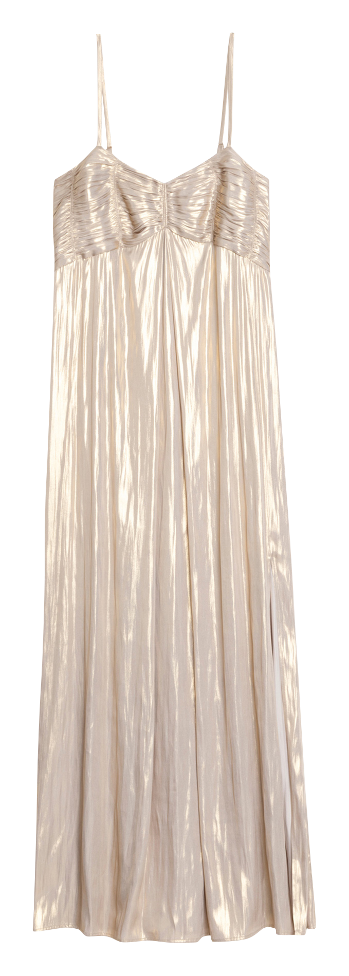 Langes Kleid aus metallischem Satin ZADIG&VOLTAIRE Gelb