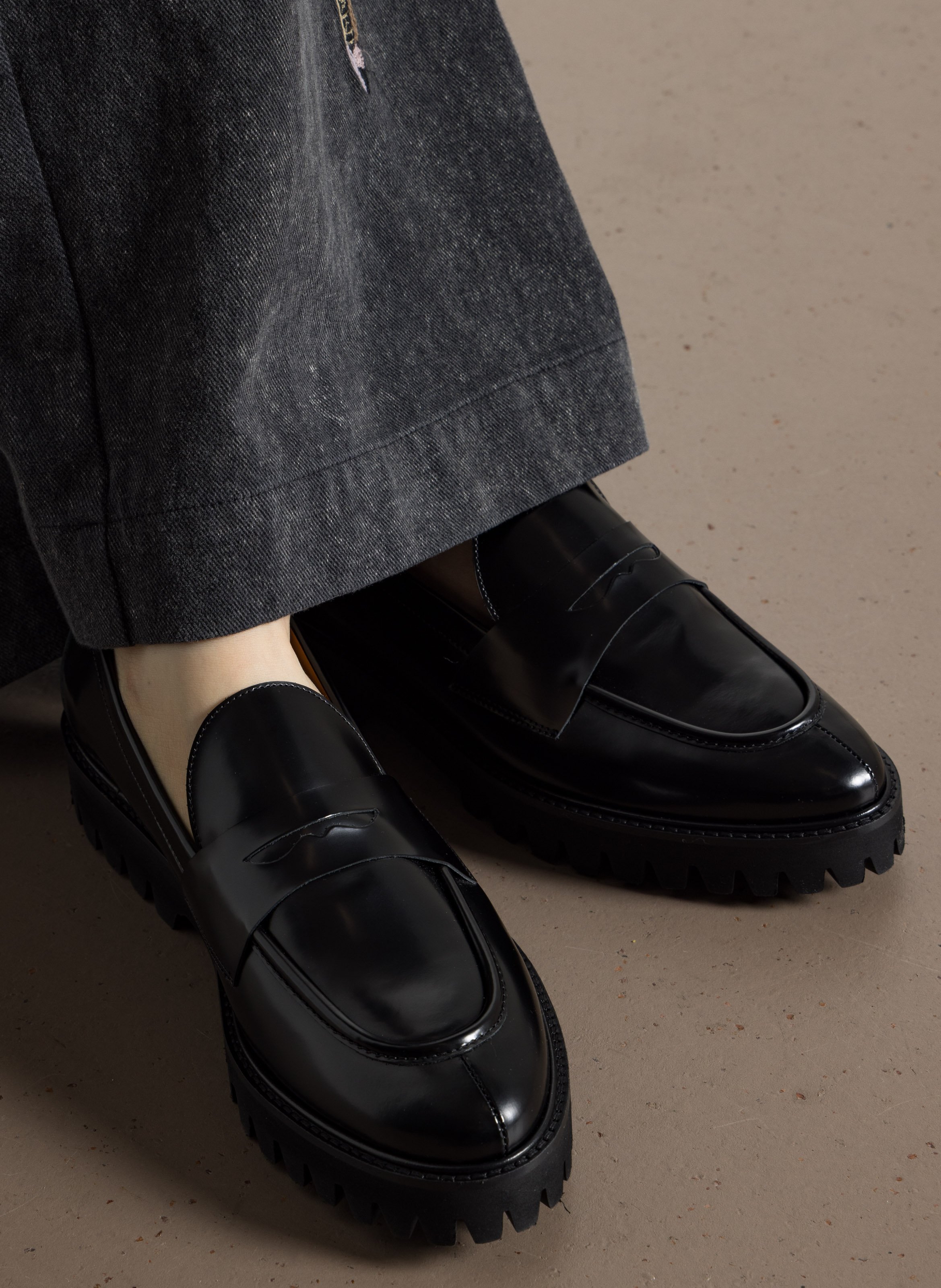 Mocassins en cuir RIVECOUR Noir