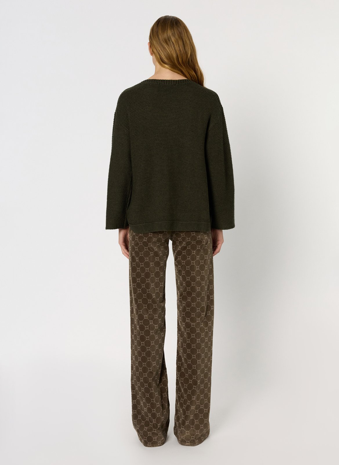 Pull col rond en laine mélangée GERARD DAREL Kaki