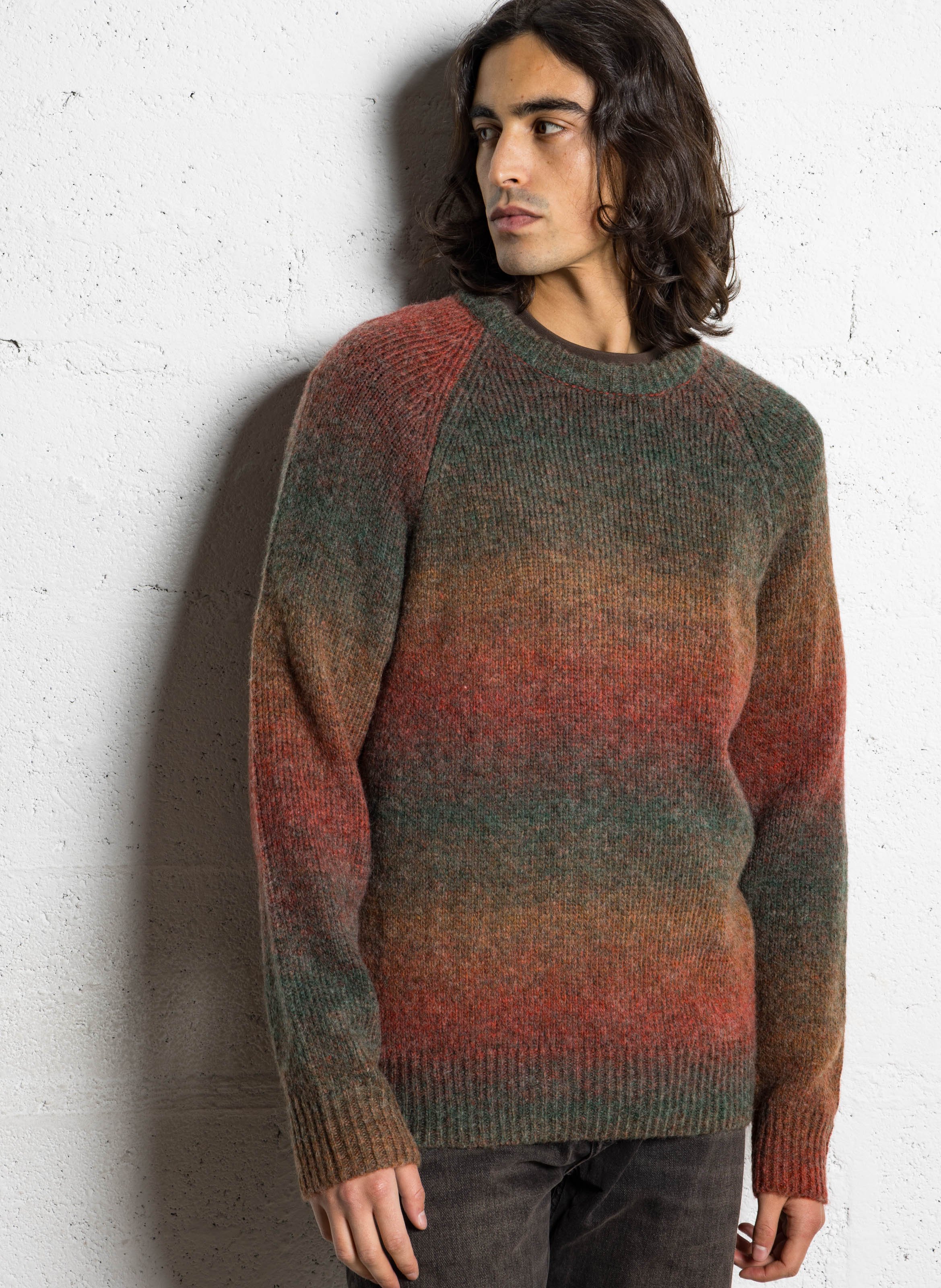 Pull droit col rond en jacquard LES DEUX Multicolore