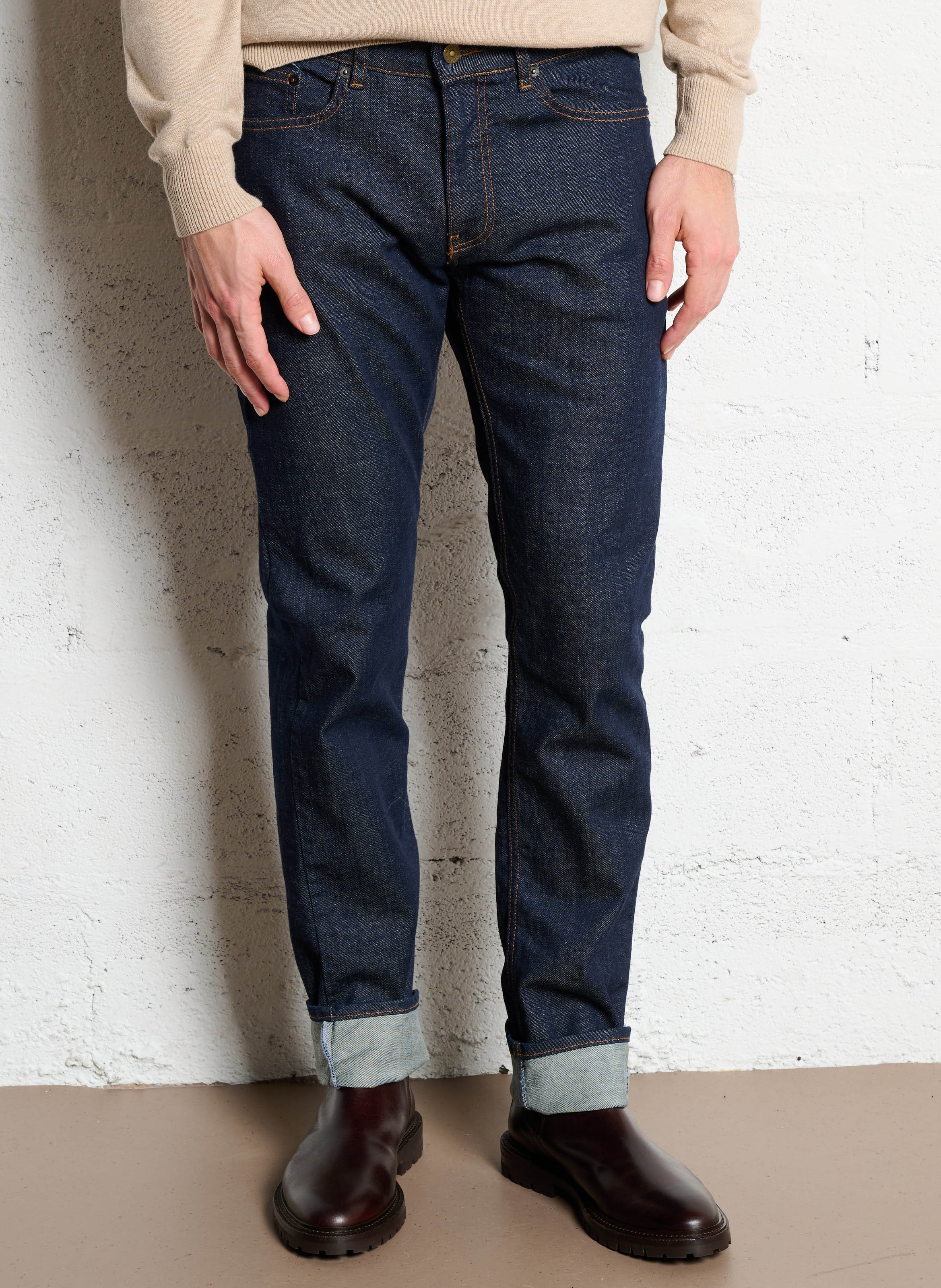 Cotton-blend straight jeans CHEVIGNON