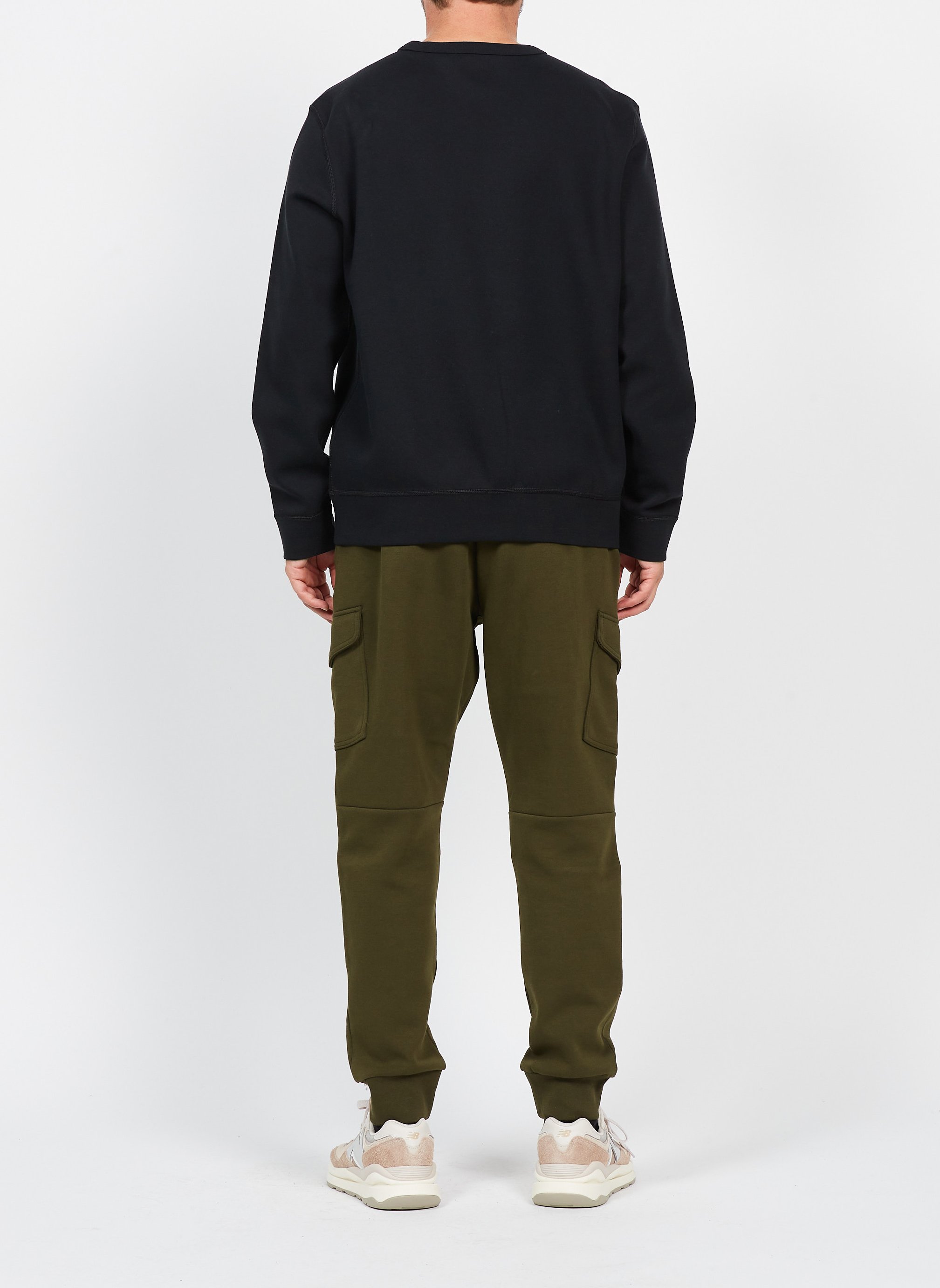 Sweat droit col rond en coton mélangé POLO RALPH LAUREN Noir