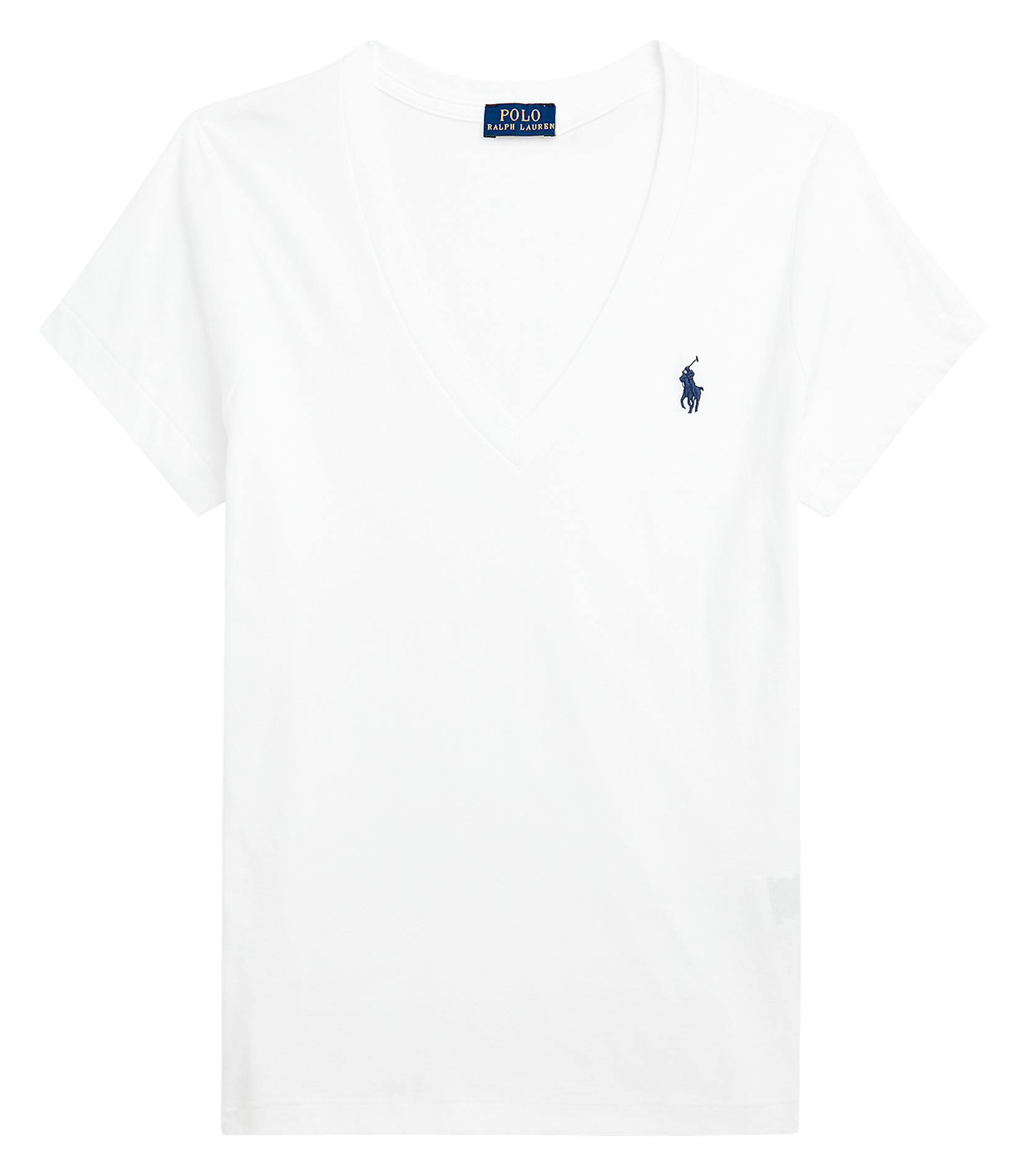 Straight cotton V-neck T-shirt POLO RALPH LAUREN White
