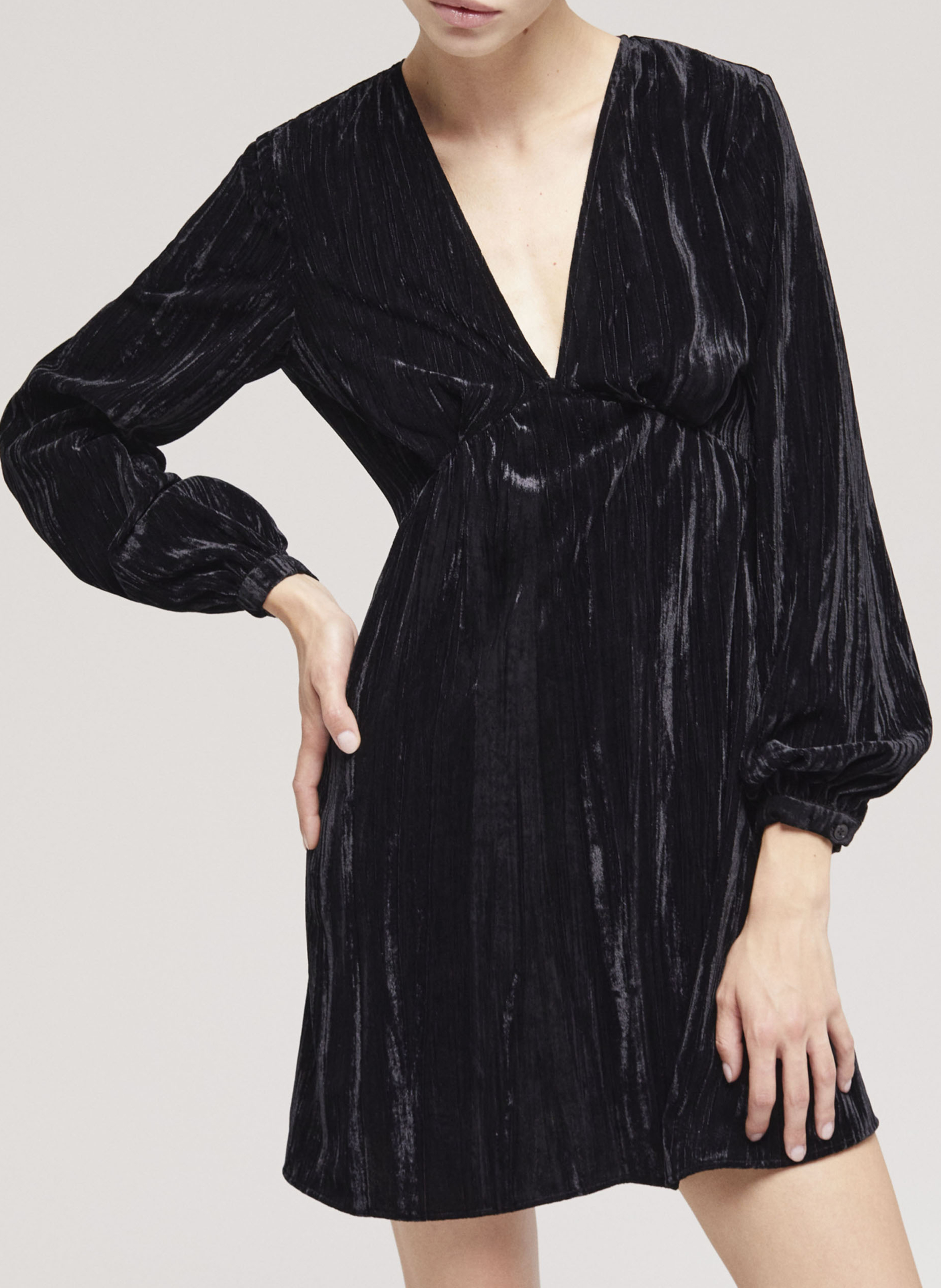 Robe courte en velours THE KOOPLES Noir
