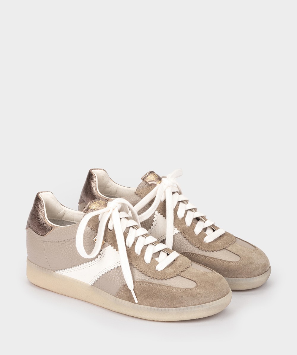 Leather beige sneakers PEDRO MIRALLES Brown