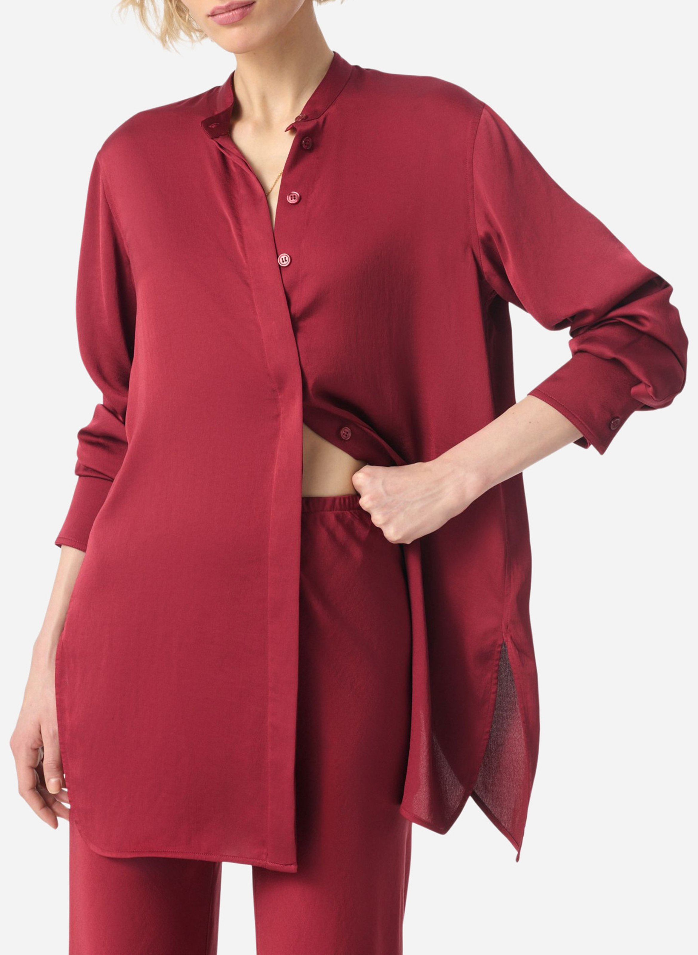 Flowy shirt with open split back VANESSA BRUNO Red