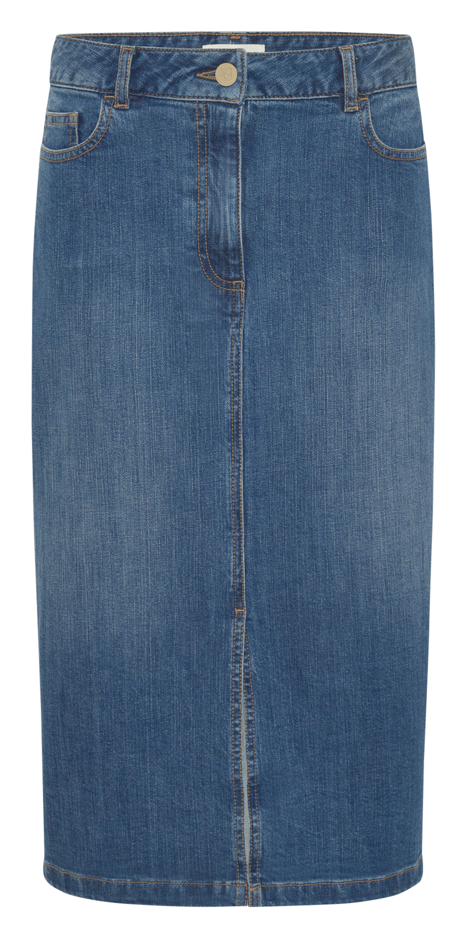 Midi-Rock aus einfarbigem Denim GERARD DAREL Blau