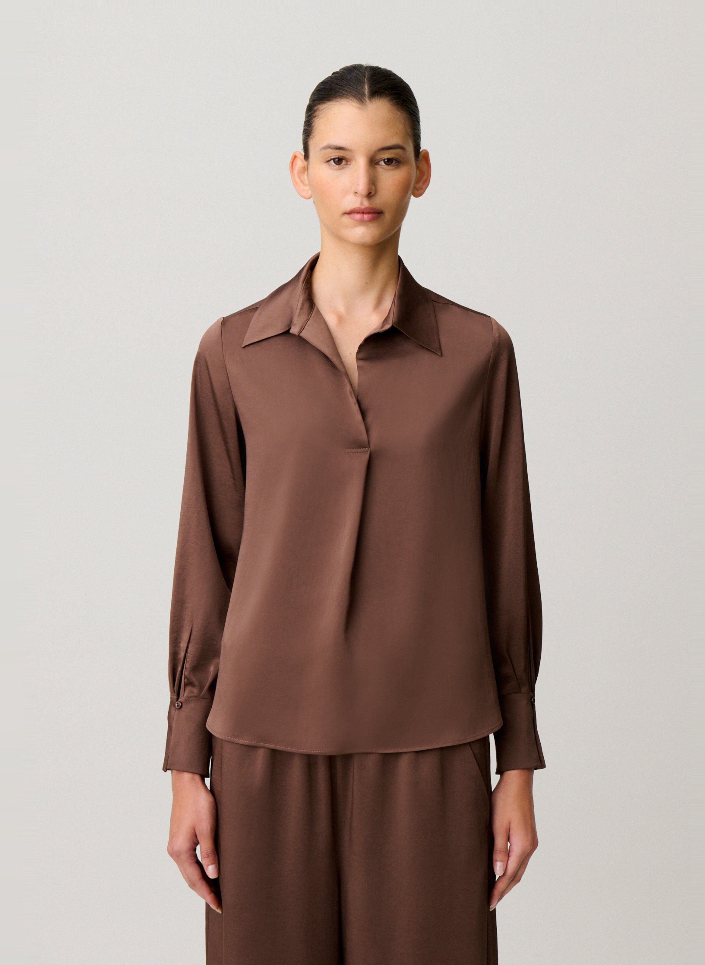 Blouse col classique  CLAUDIE PIERLOT Marron