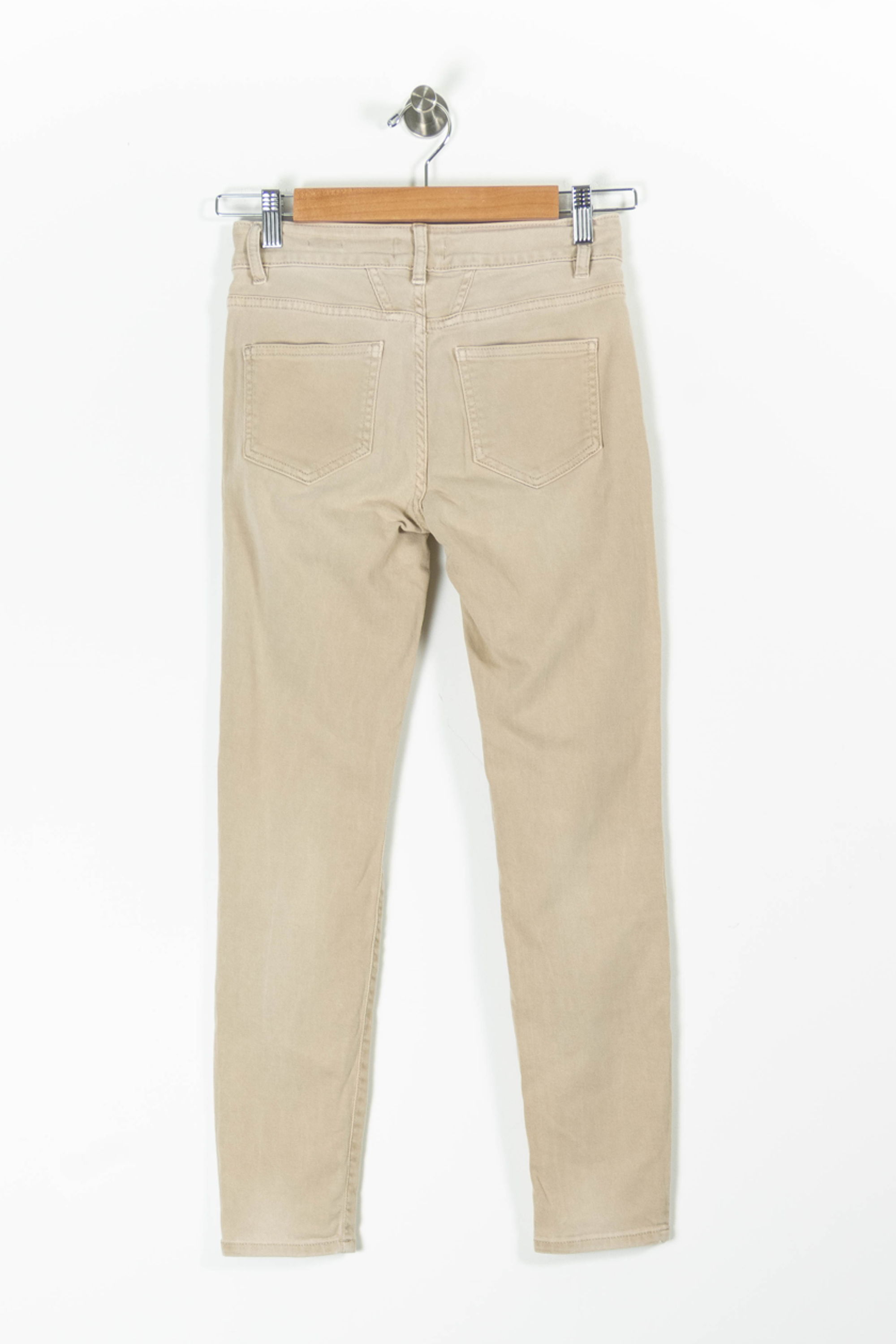 Cropped slim jeans with studs CLOSED - Seconde Main Beige