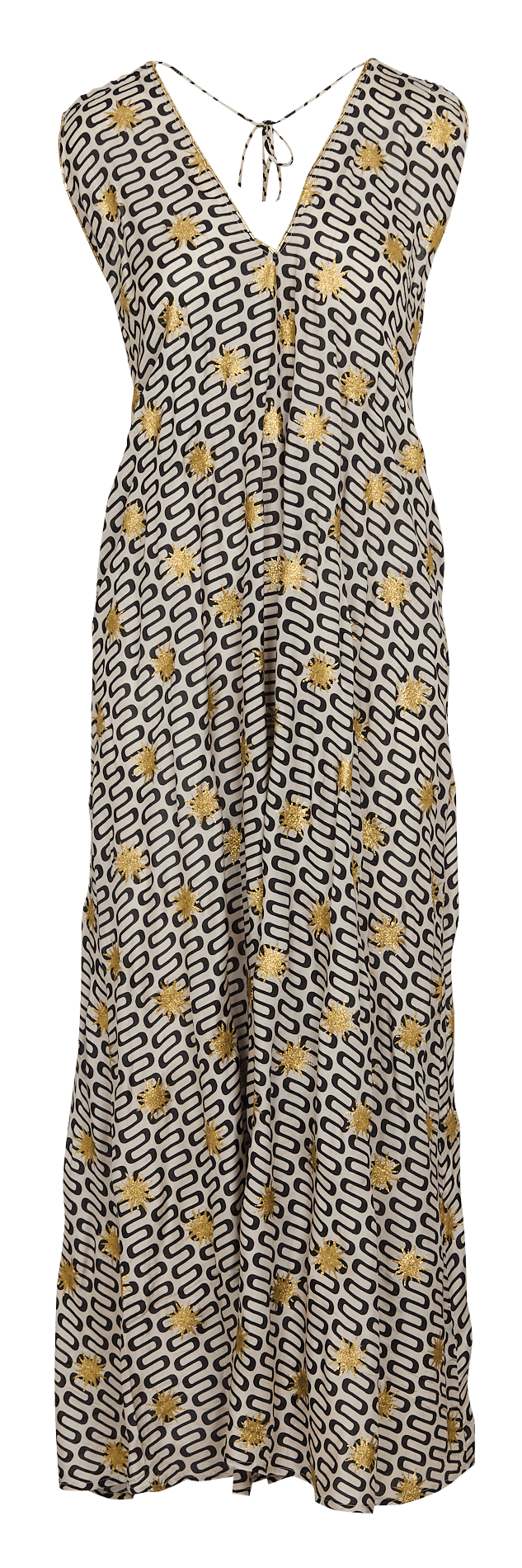 Vestido largo con cuello de pico SUNDRESS Multicolor