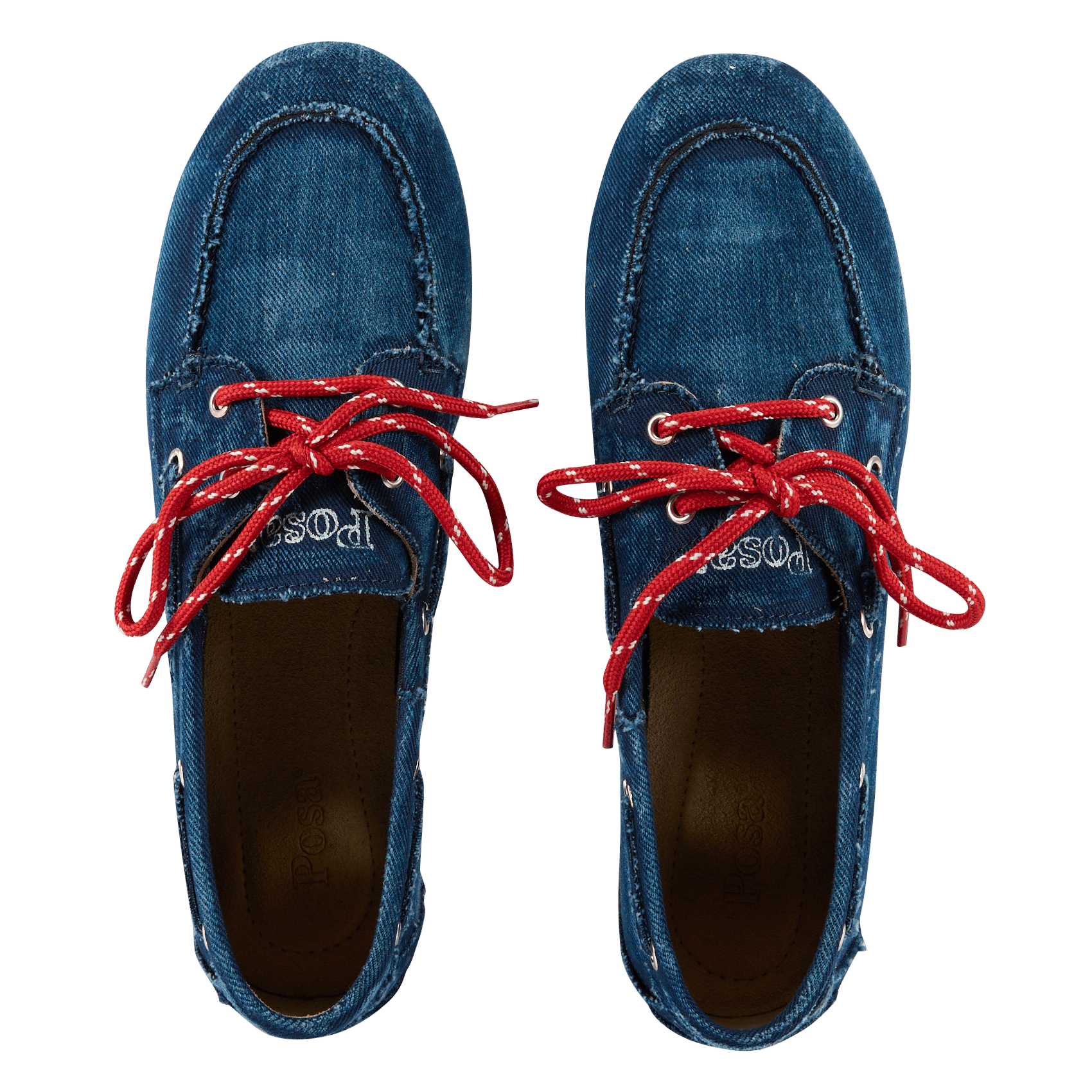 Denim boat shoes POSA Blue