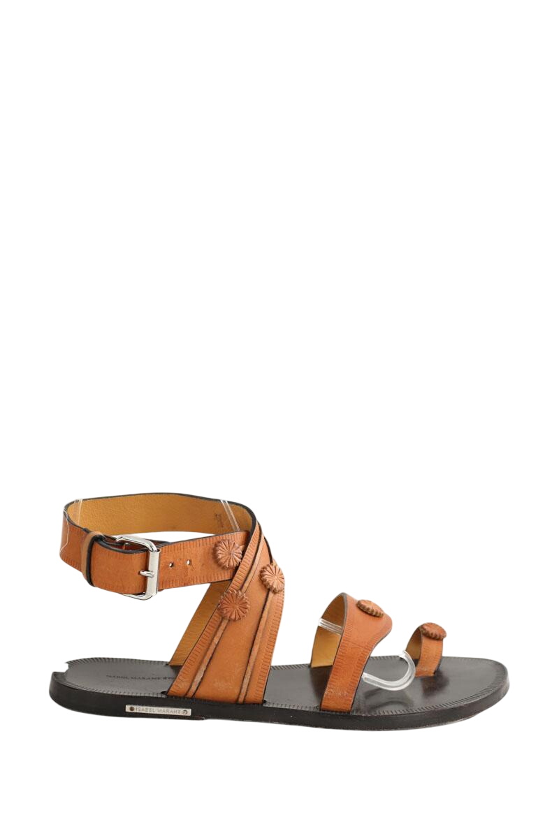 Faux leather sandals ISABEL MARANT ÉTOILE - SECONDE MAIN Brown