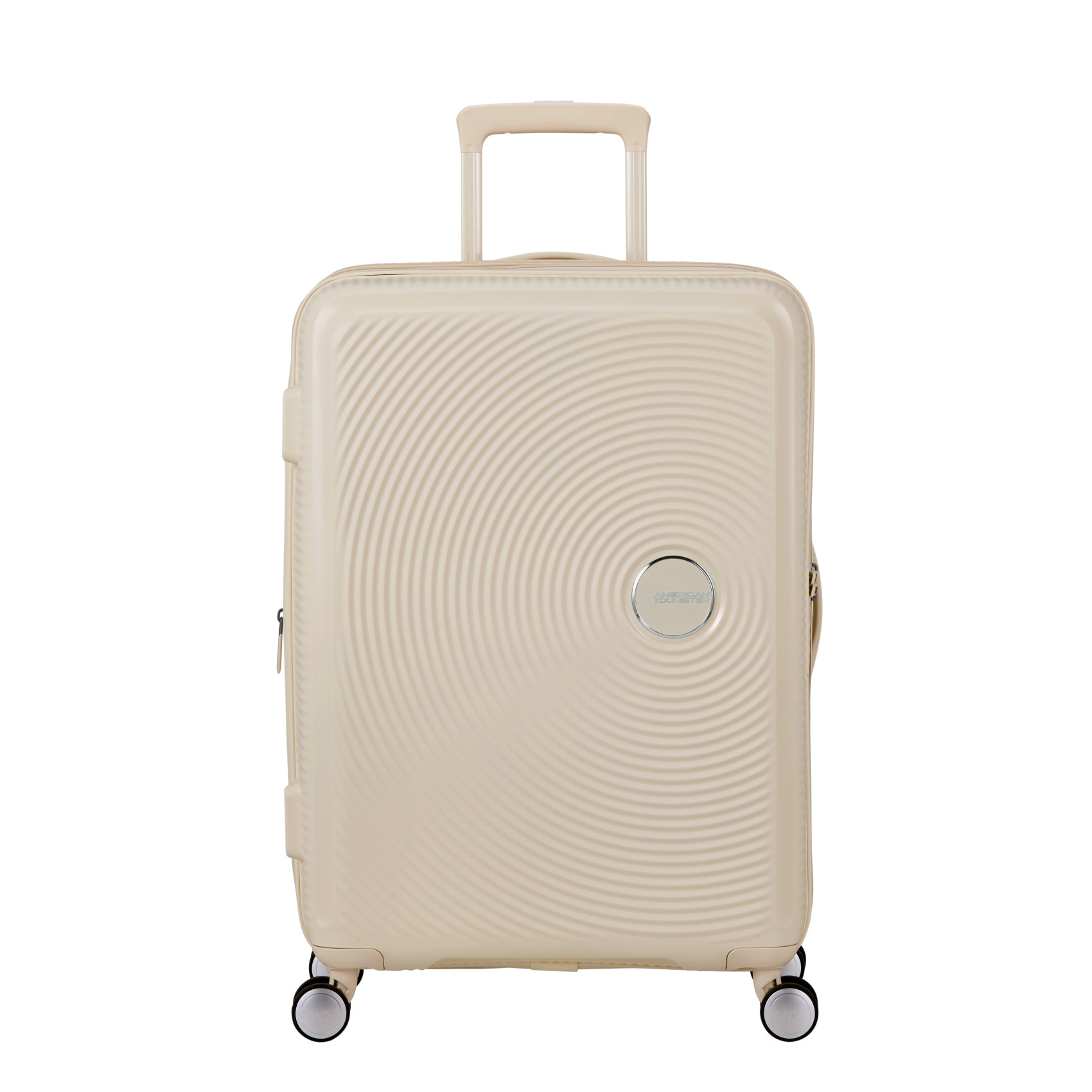 Suitcase with 4 wheels size M Beige