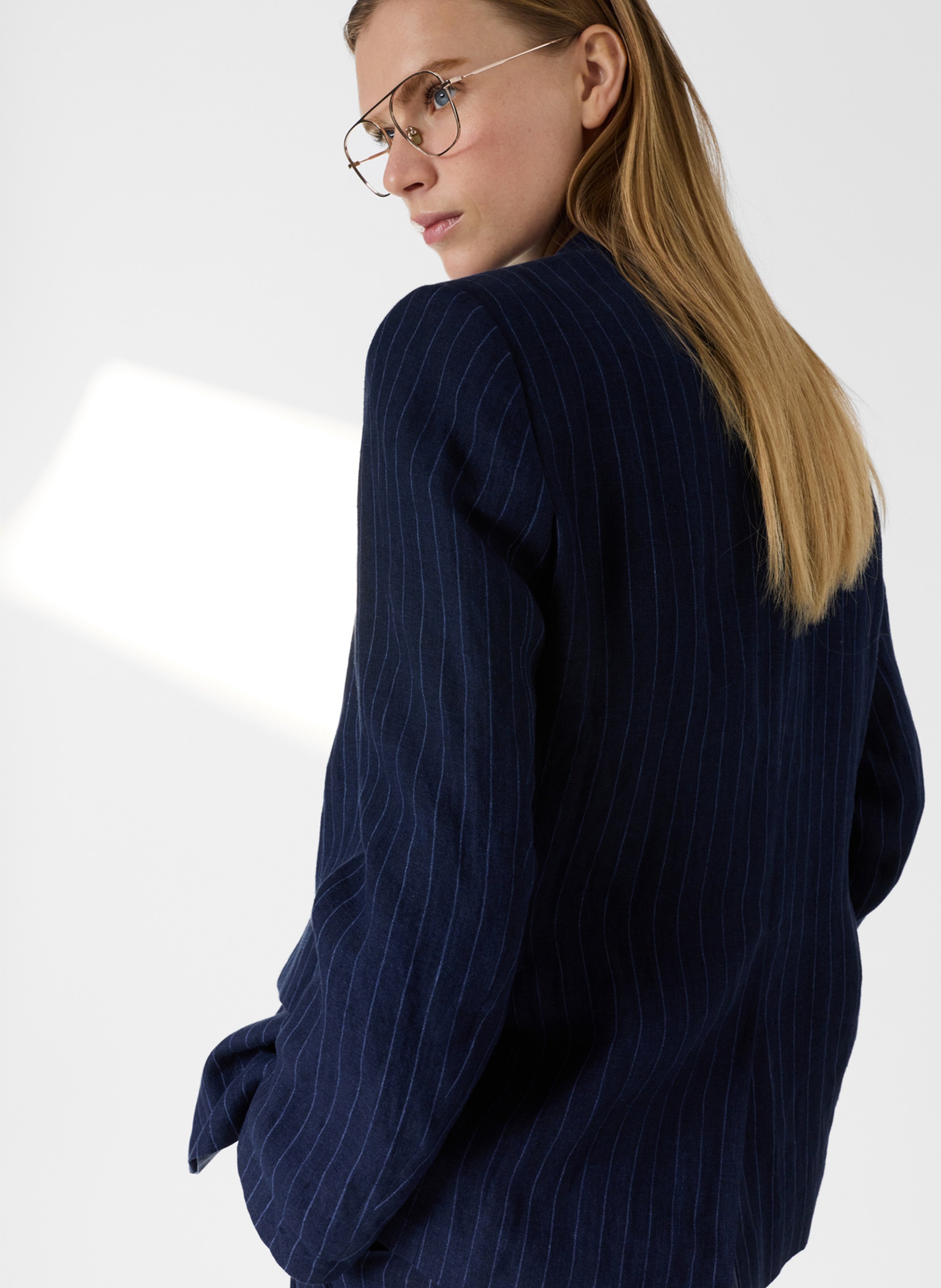 Veste tailleur en lin rayé GERARD DAREL Azul