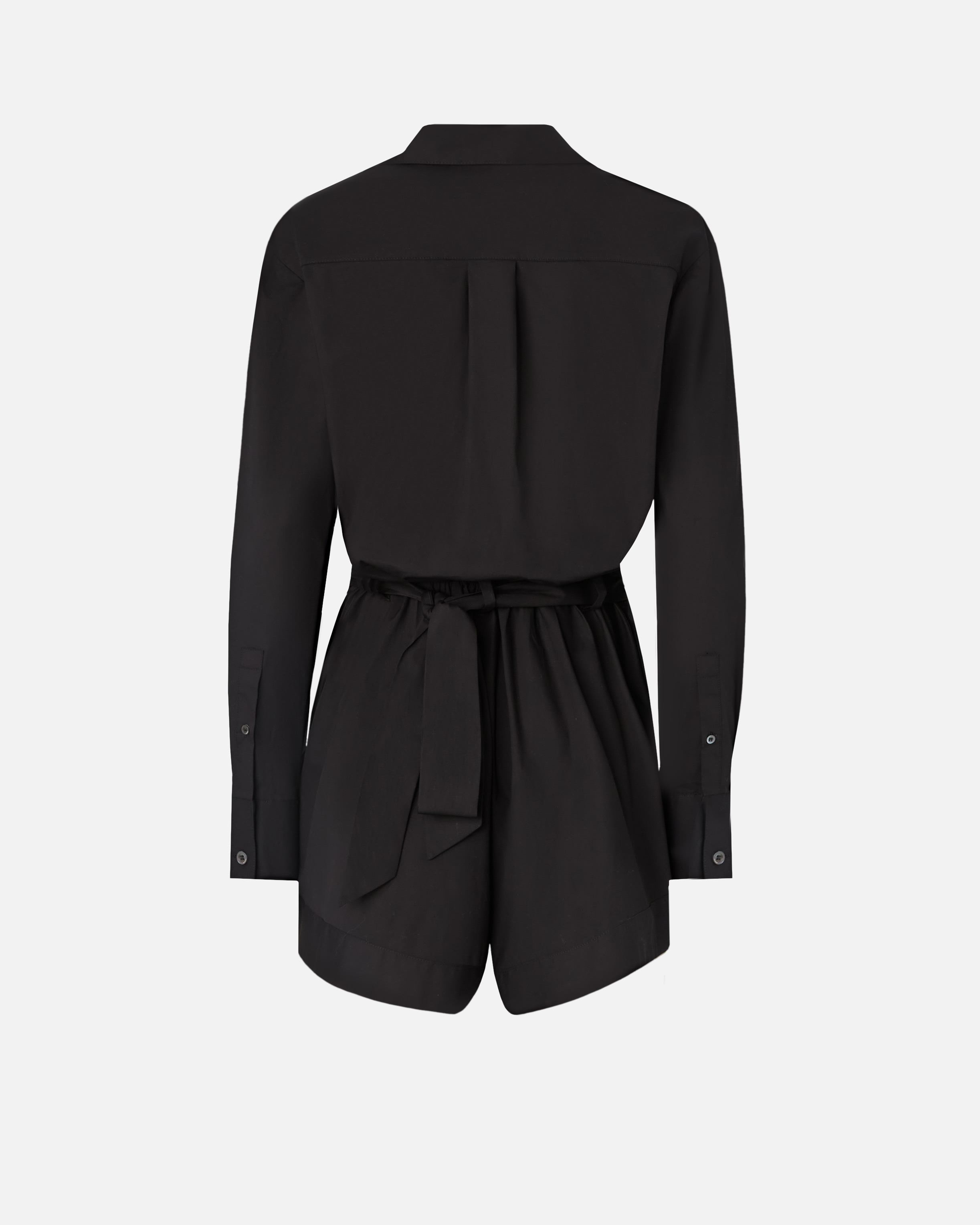 Combishort en coton à ceinture love birds PINKO Noir