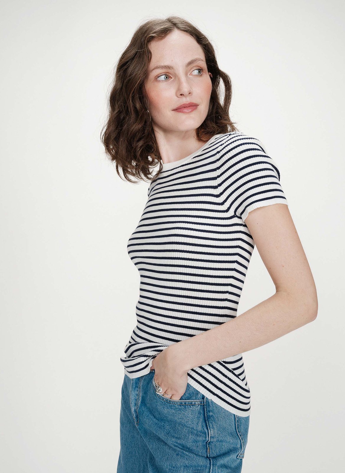 Tee-shirt col rond  GRACE ET MILA Bleu