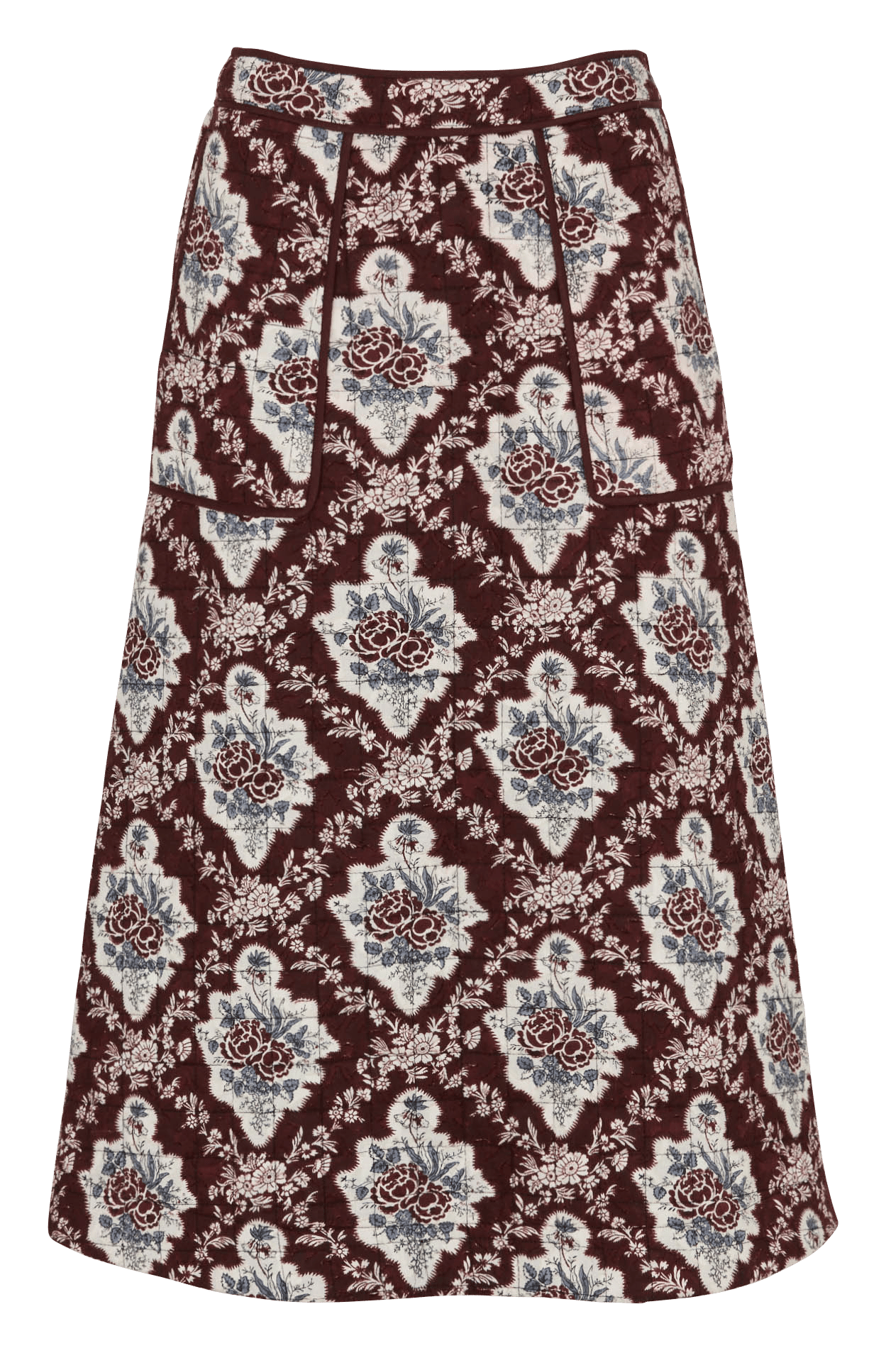 Gepolsterter Baumwollrock ANTIK BATIK Braun
