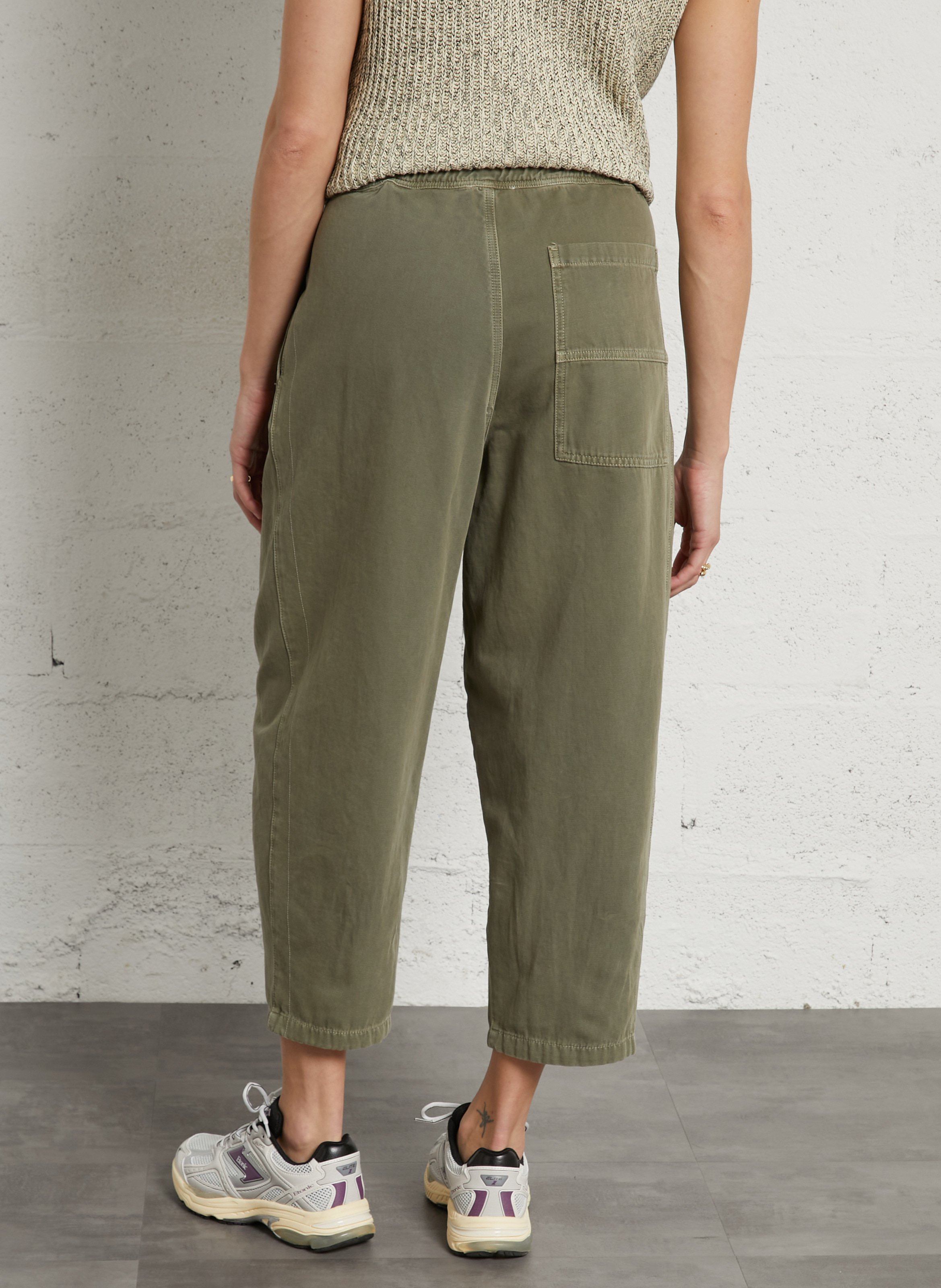 Grote joggingbroek van katoen en gerecycled katoenblend. AMERICAN VINTAGE Groen