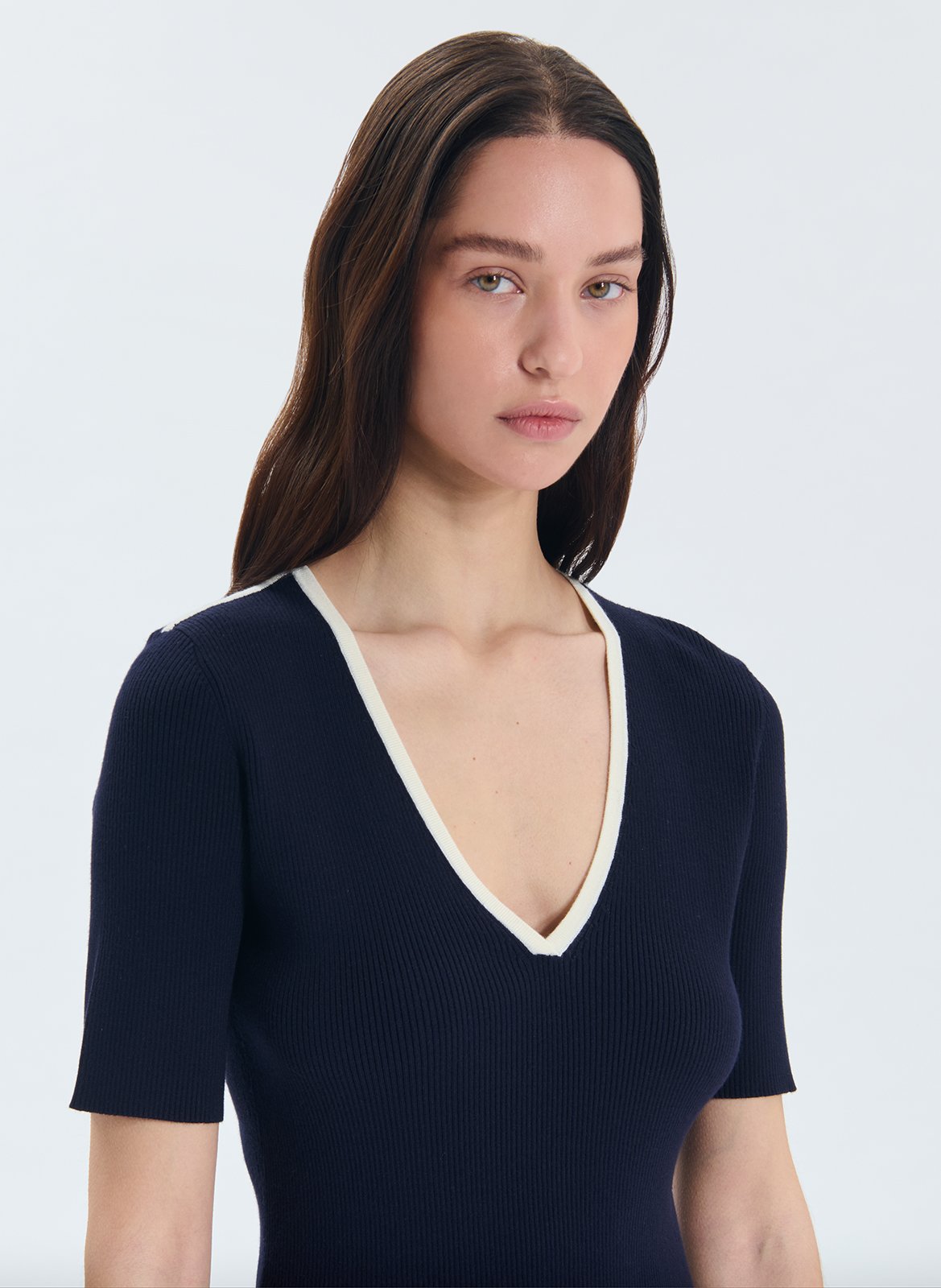 Pullover mit V-Ausschnitt ZAPA Blau
