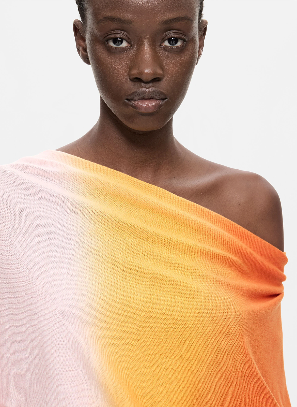 Oversized trui met asymmetrische kraag DESIGUAL Oranje