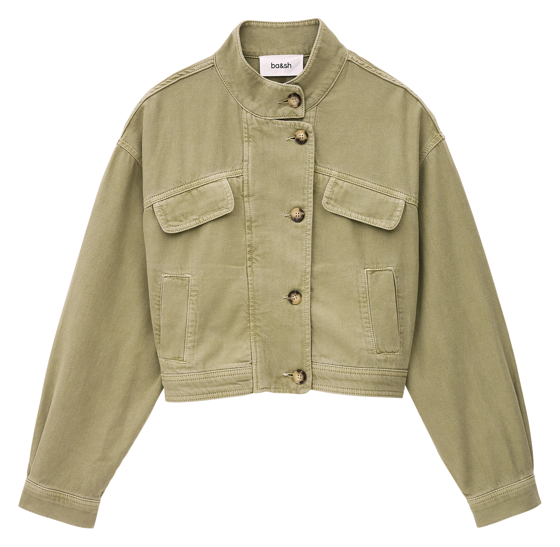  Veste courte ample en denim BA&SH Vert
