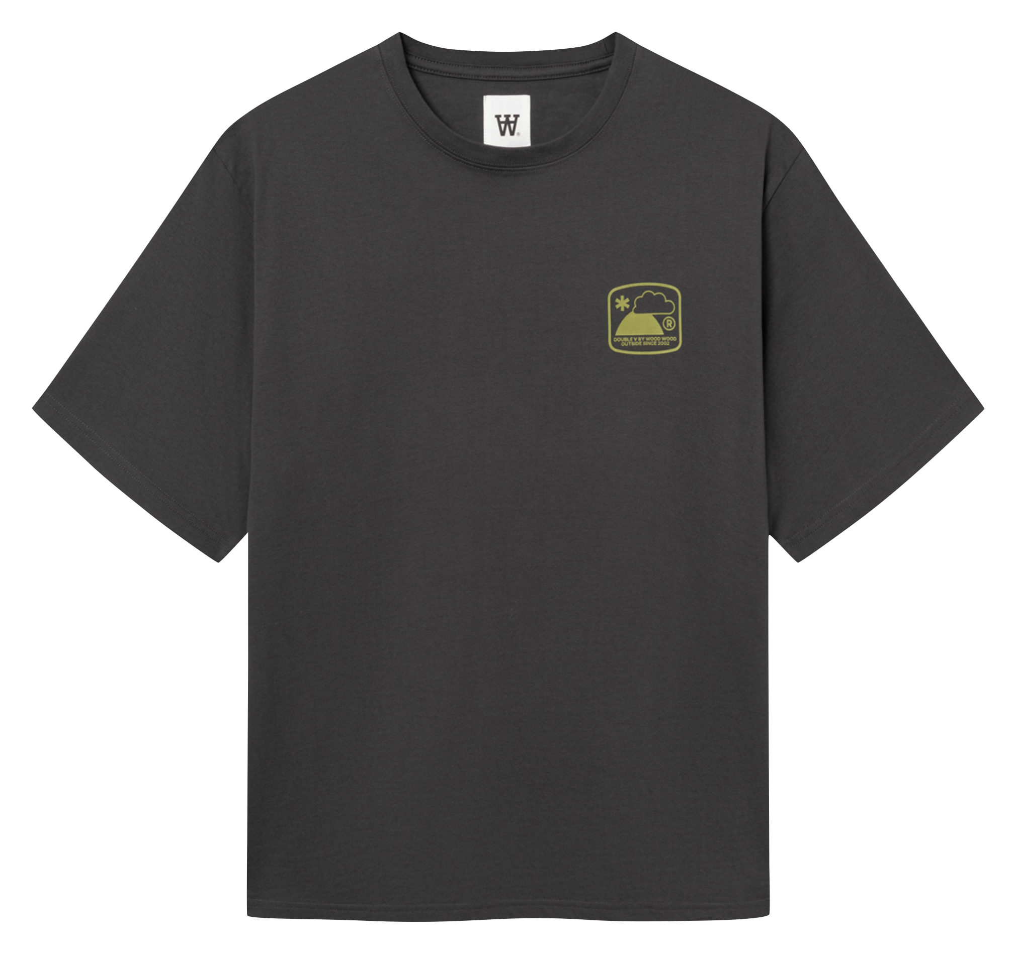 Round-neck cotton T-shirt | Black WOOD WOOD Men