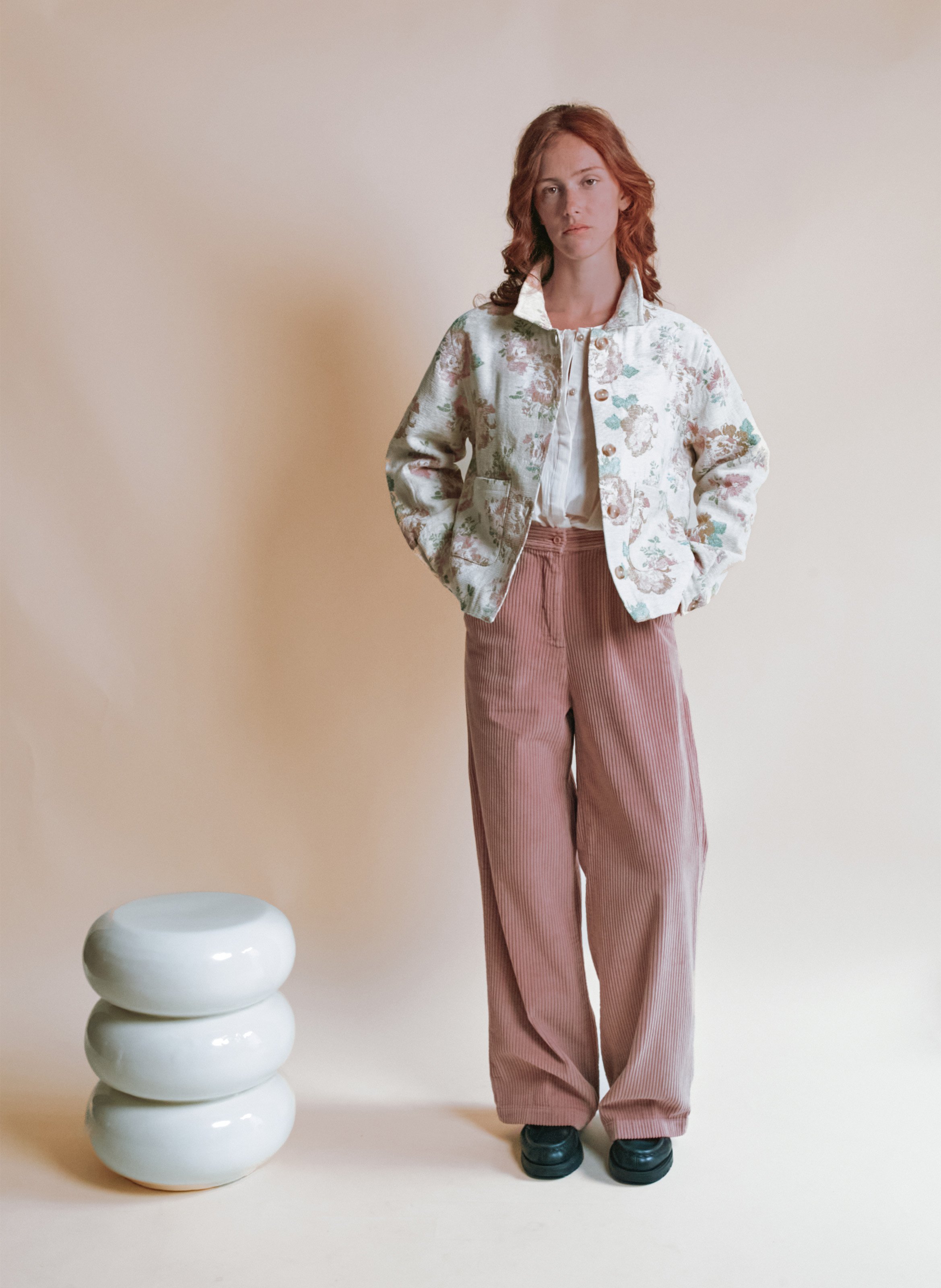 Jacke mit klassischem Kragen EMILE ET IDA Beige